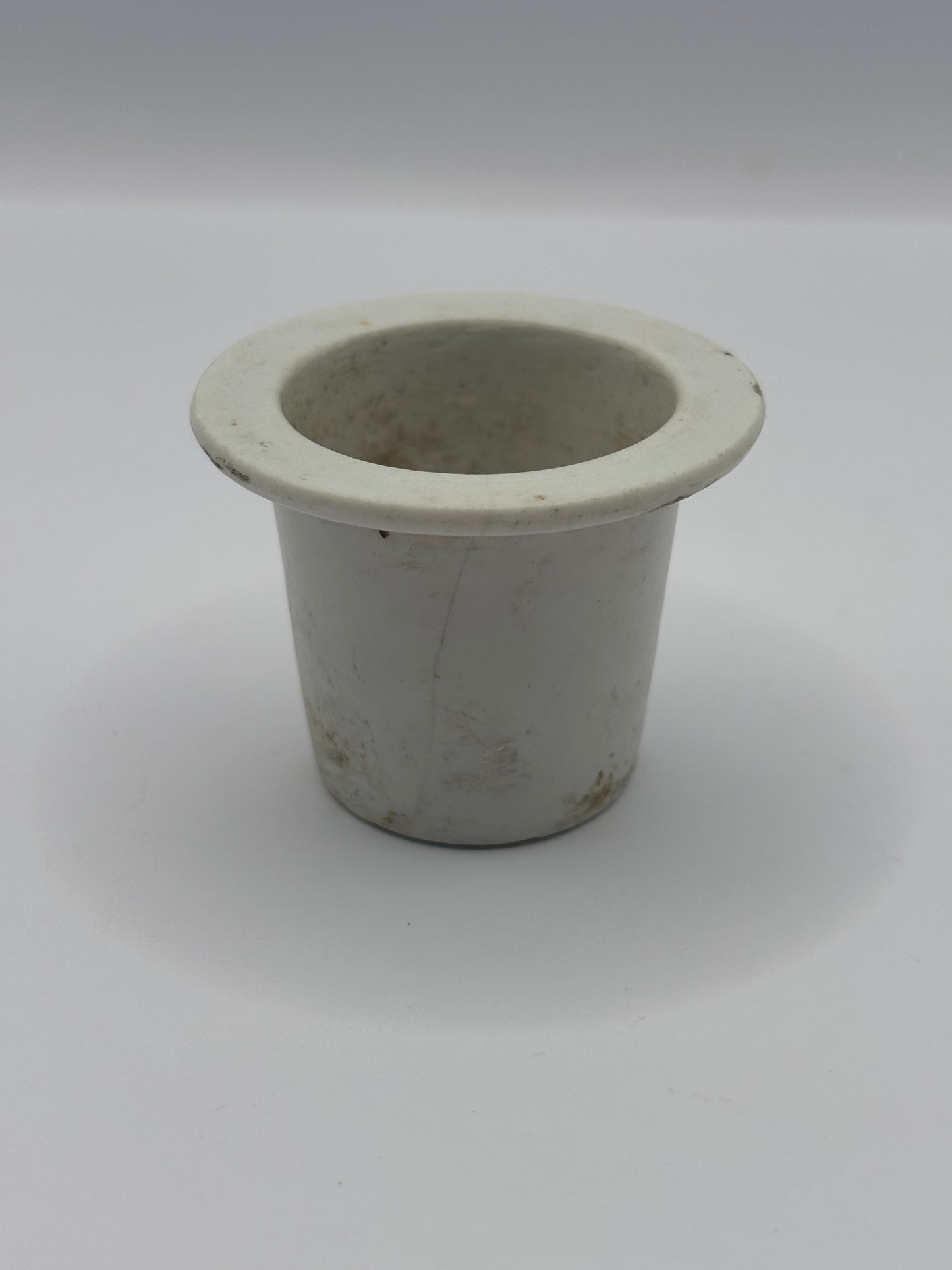 Old white stoneware ink pot