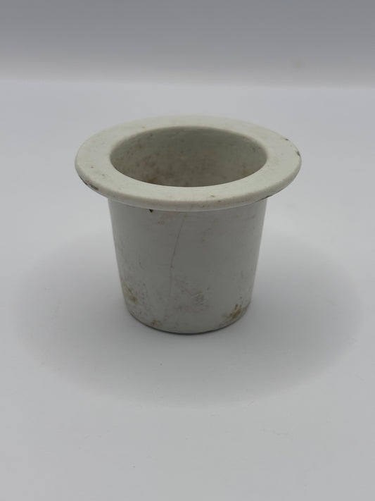 Old white stoneware ink pot