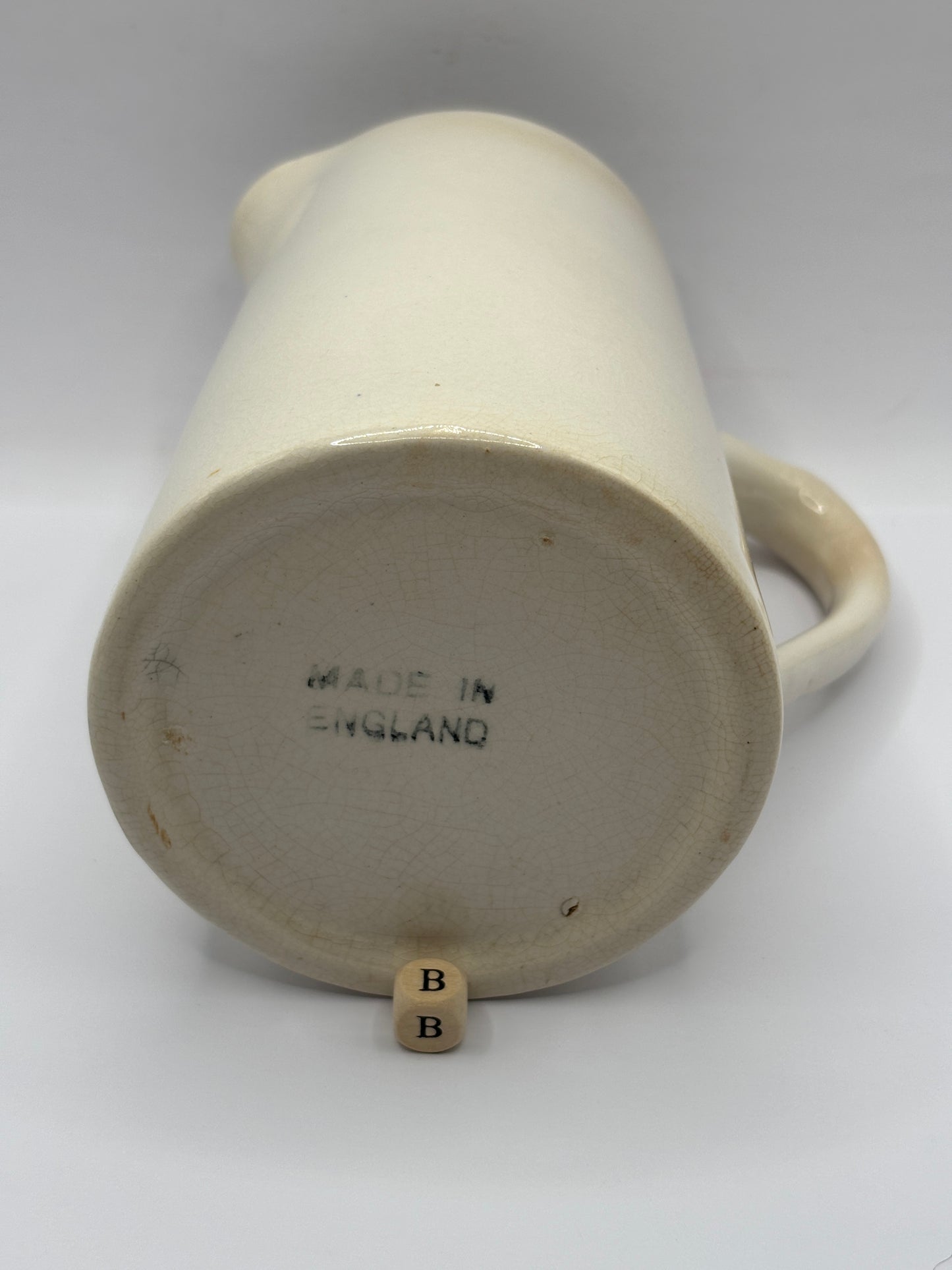White vintage stoneware jug (B)
