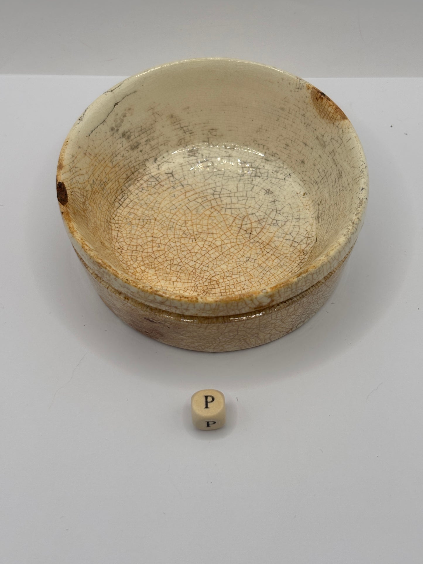 Old plain stoneware meat paste pot, potted meat (P)