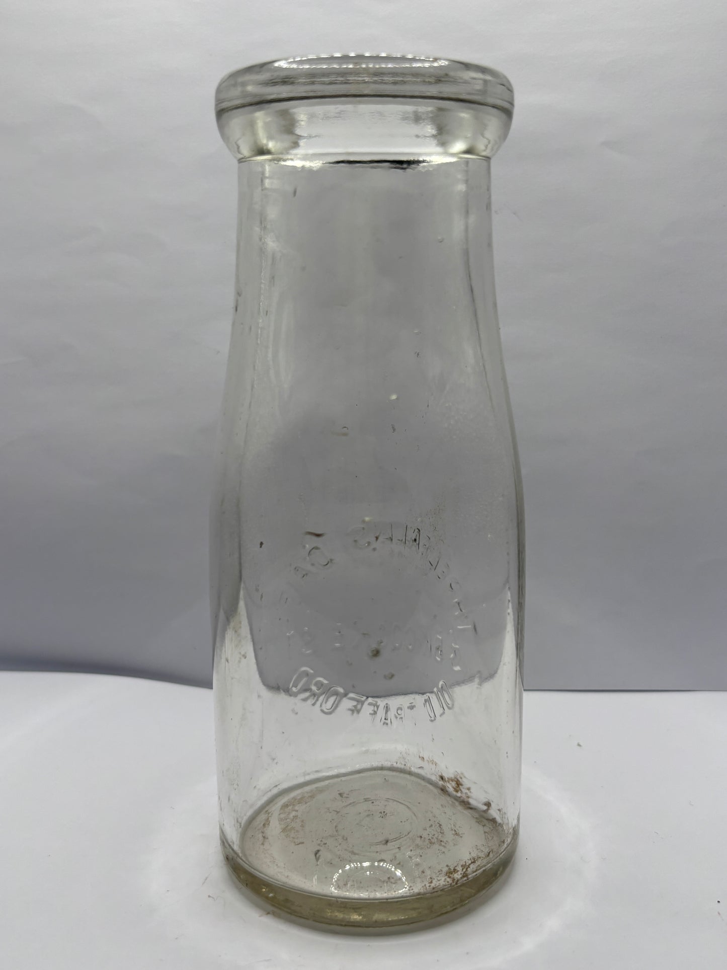 Advertising milk bottle, Threlfalls dairy Old Trafford