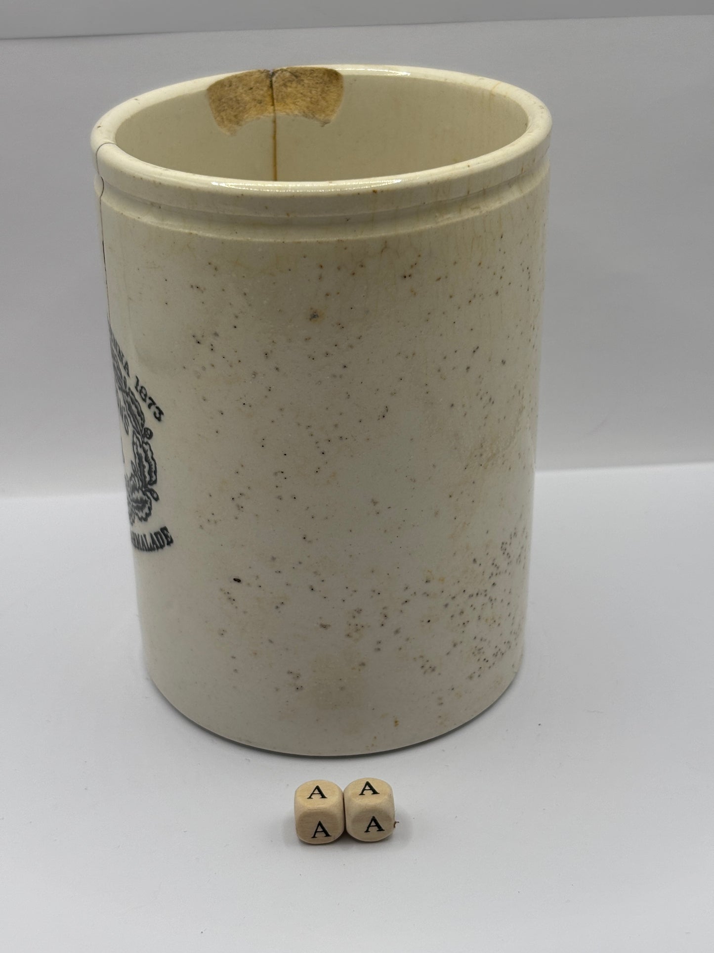 Old 2lb James Keiller Dundee marmalade Jar (aa) damaged