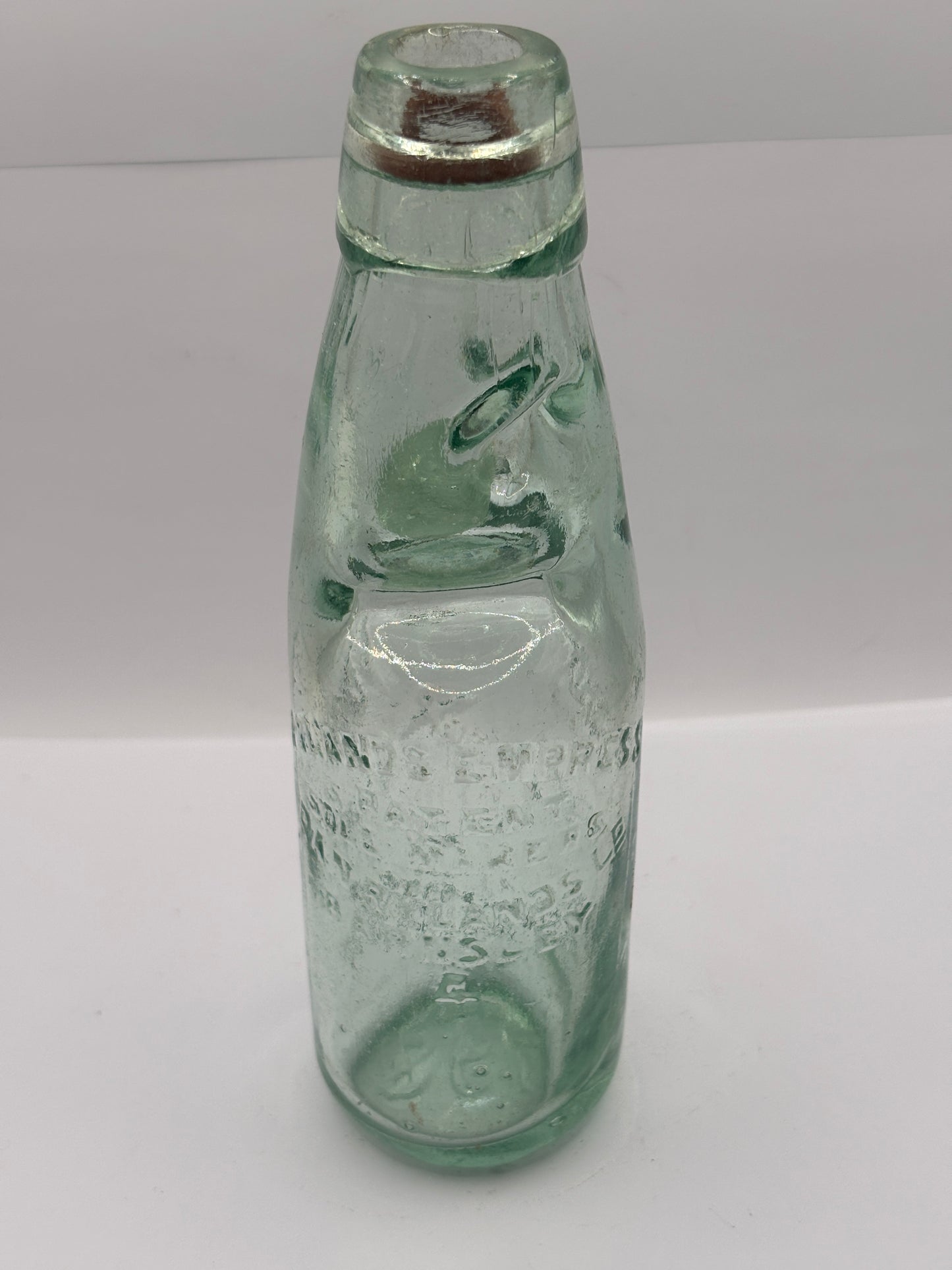 Old Kirby Moorside codd bottle, with marble. John A Harrison