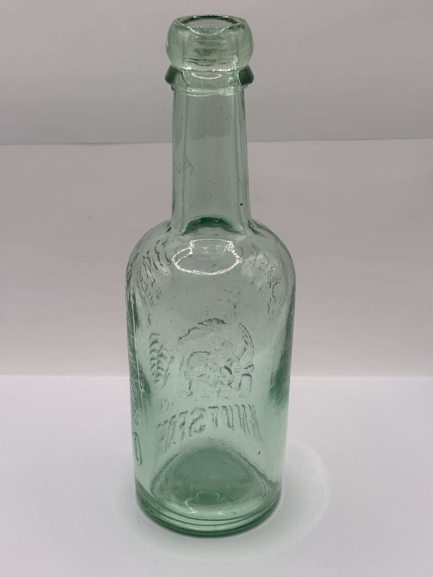 Old advertising beer bottle, King Canute, Joseph Gidman, Manchester