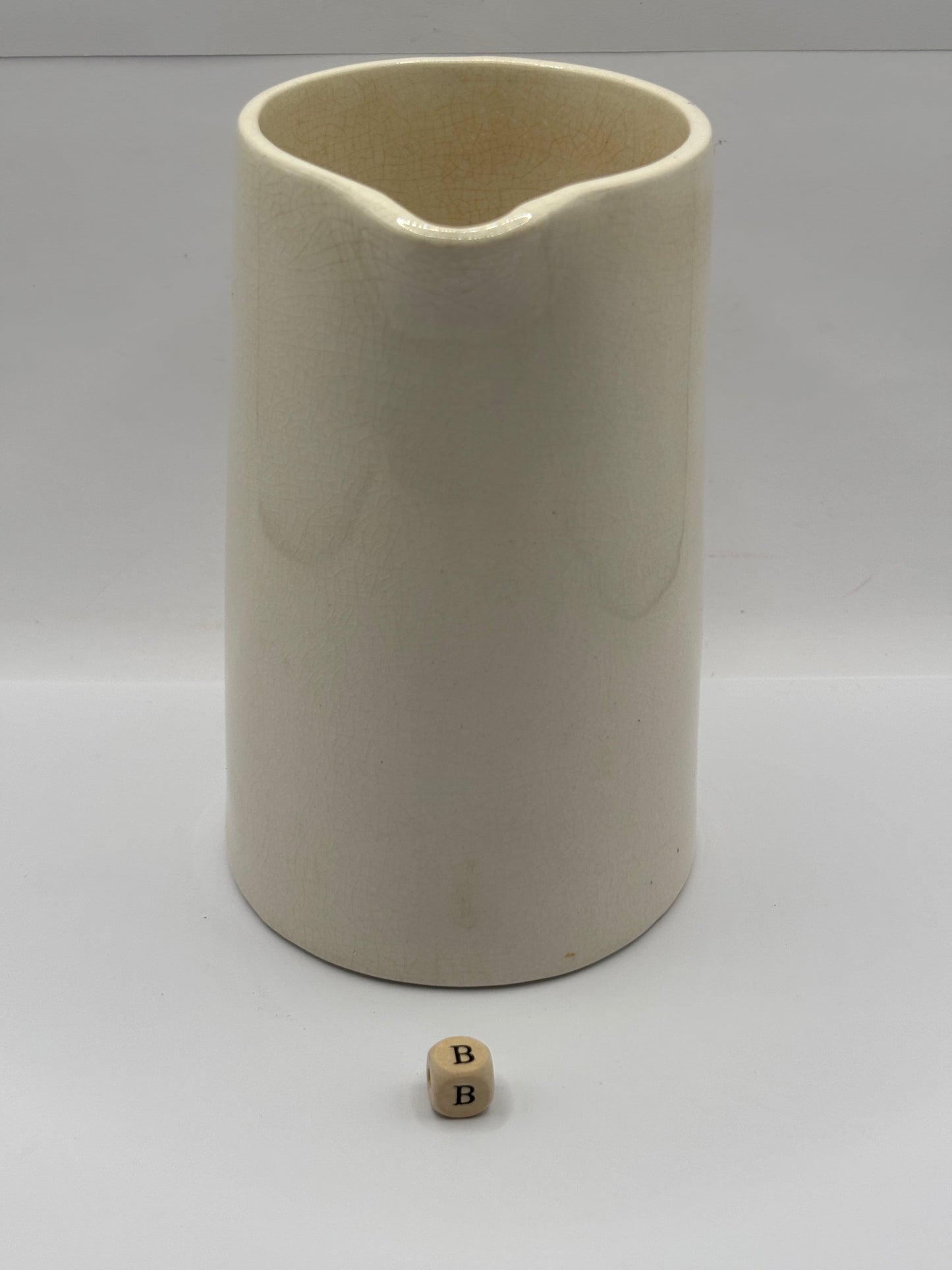 White vintage stoneware jug (B)