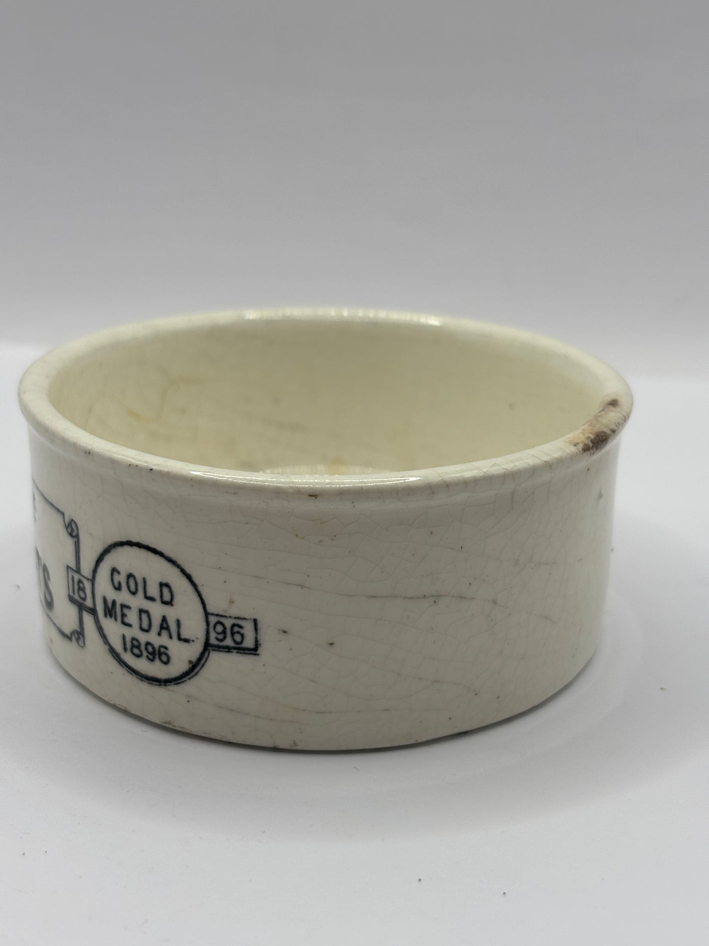 Old advertising meat paste pot. Tebbutt & Cos potted meats