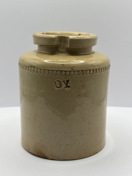 Old stoneware caviare jar