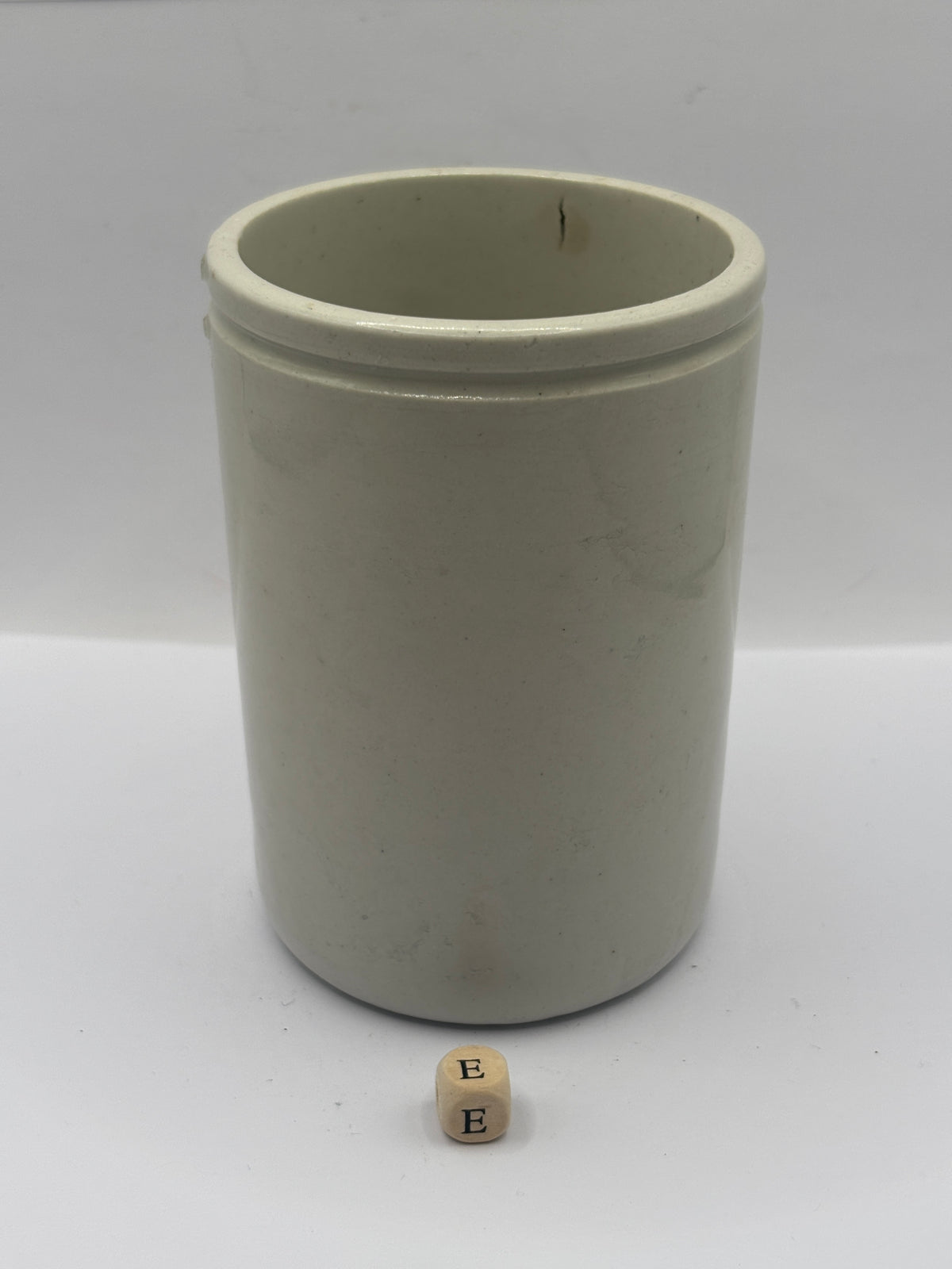 Old 1lb stoneware marmalade pot, James Keiller Dundee marmalade (e)