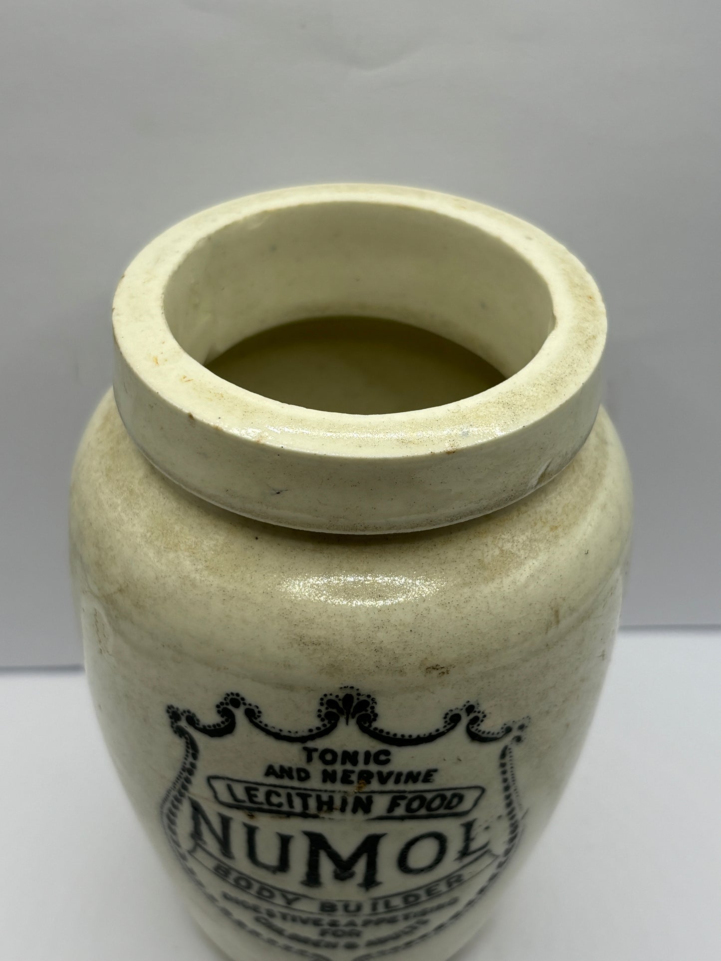 Old numol advertising jar