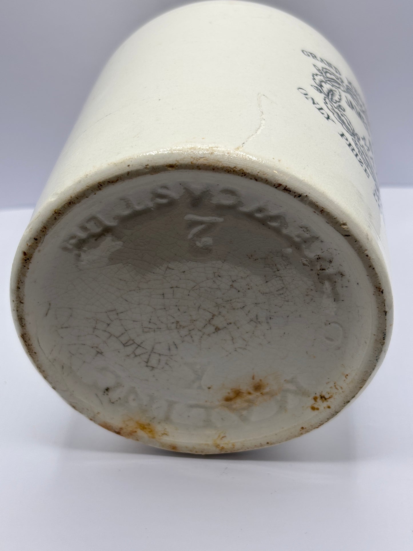 Old 2lb collared top James Keiller Dundee marmalade jar. Rolled top