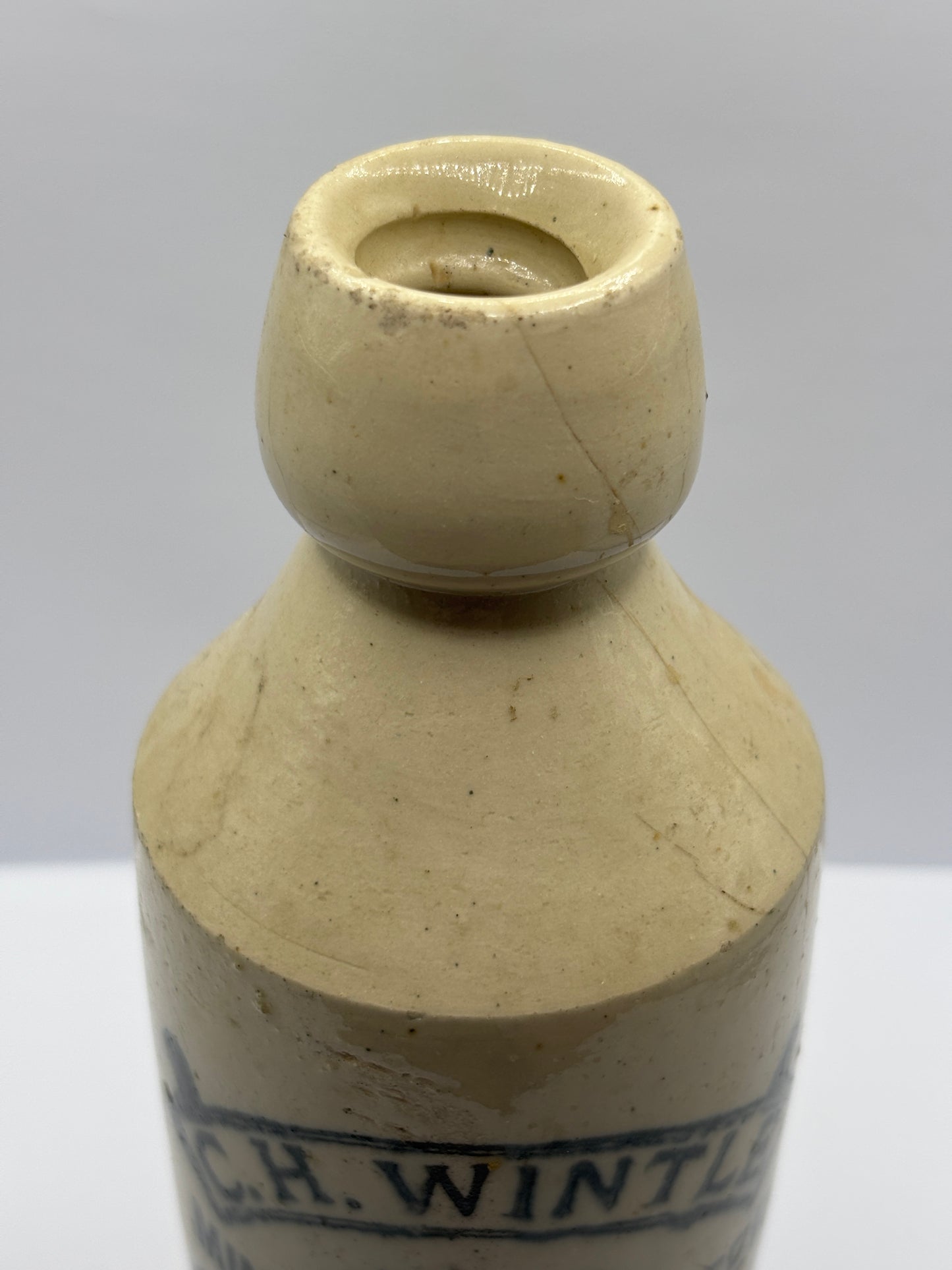 Old Dursley ginger beer bottle, hairlined