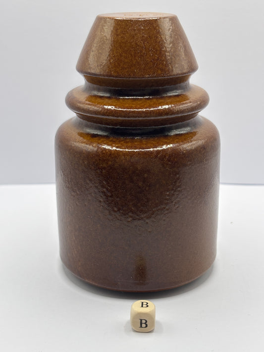 Old stoneware telegraph pole insulator (B)