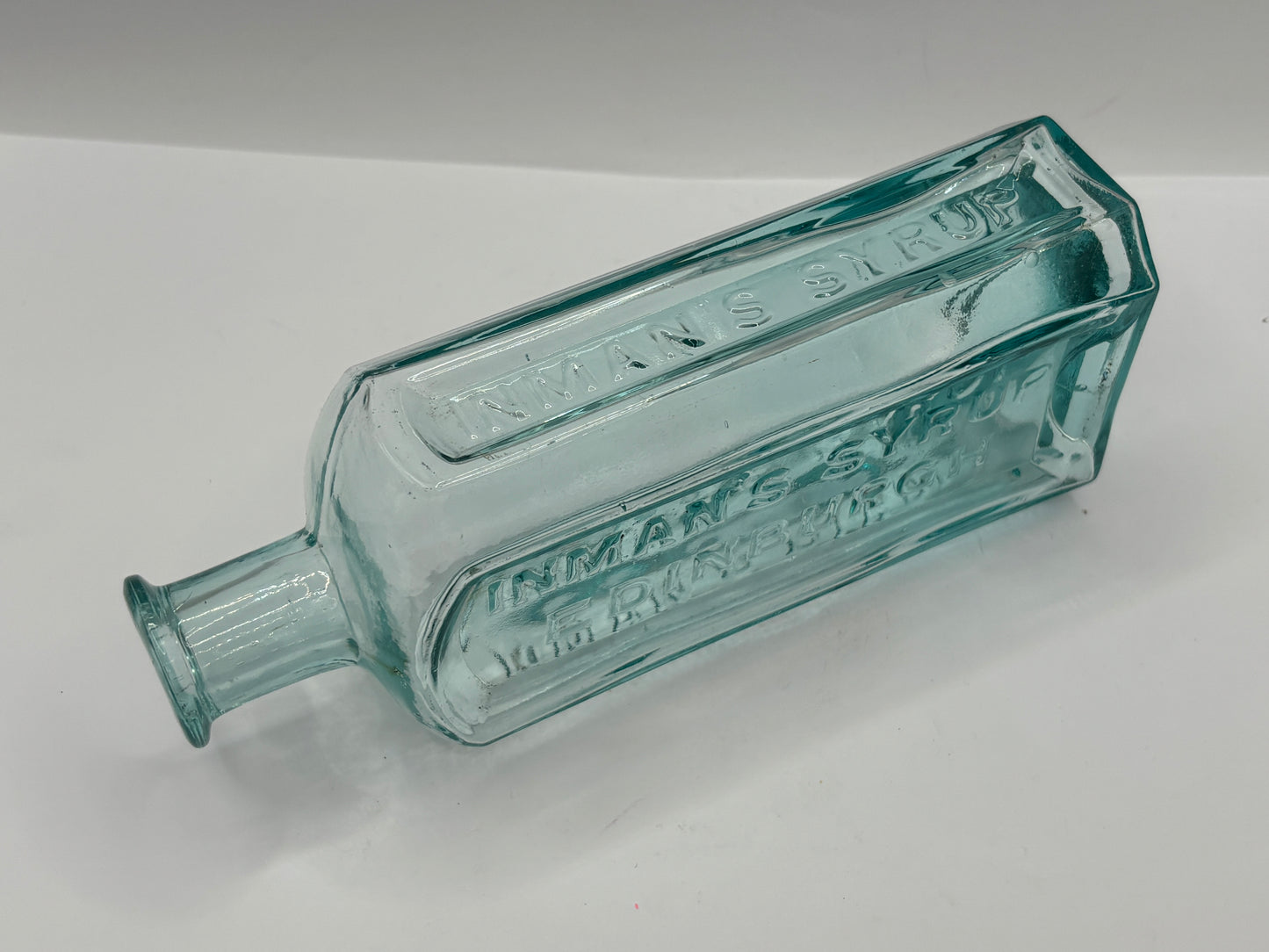 Old advertising chemist bottle, Inman’s syrup Edinburgh