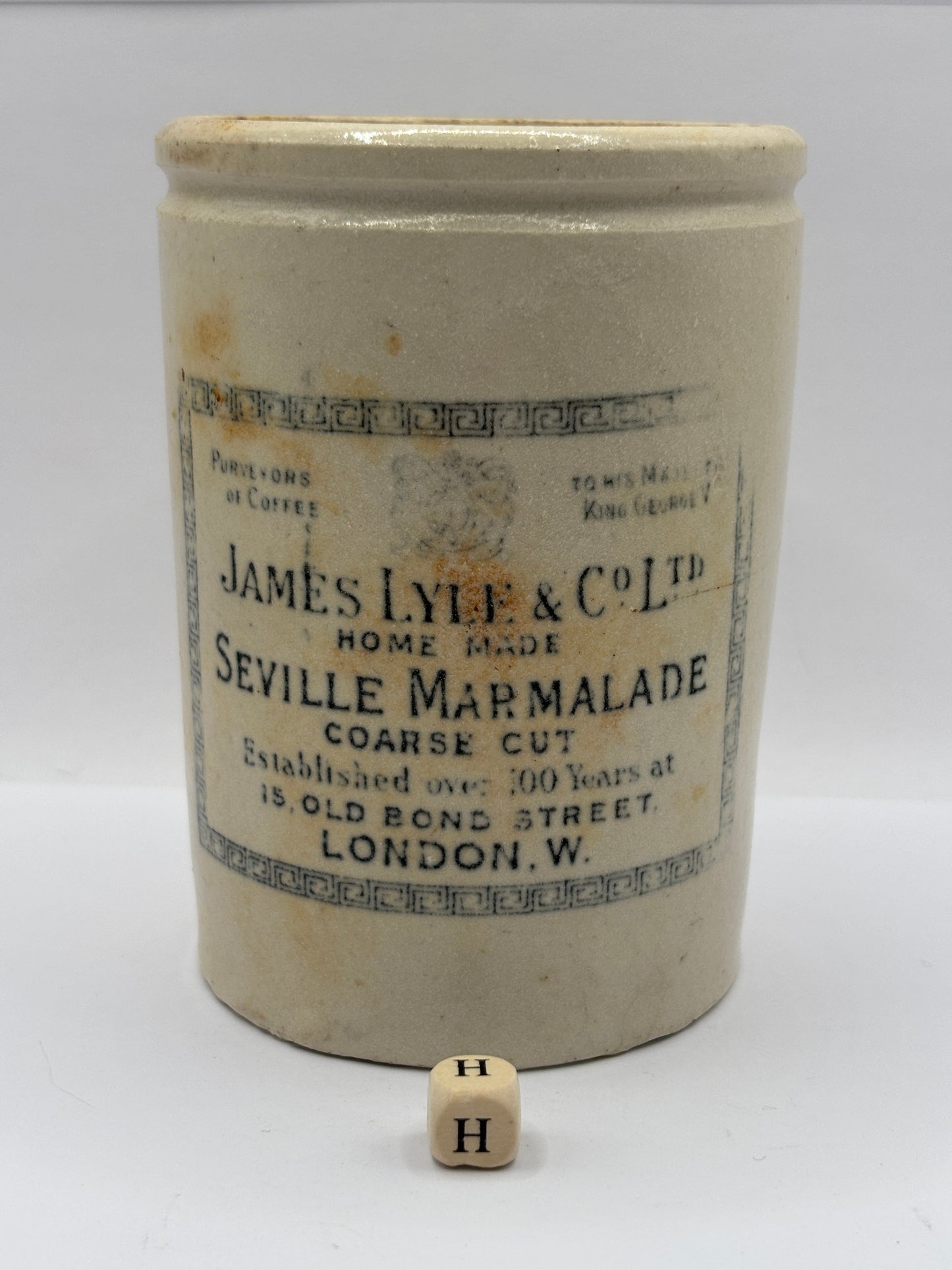 Old rare 1lb James Lyle & Co seville marmalade jar (H)