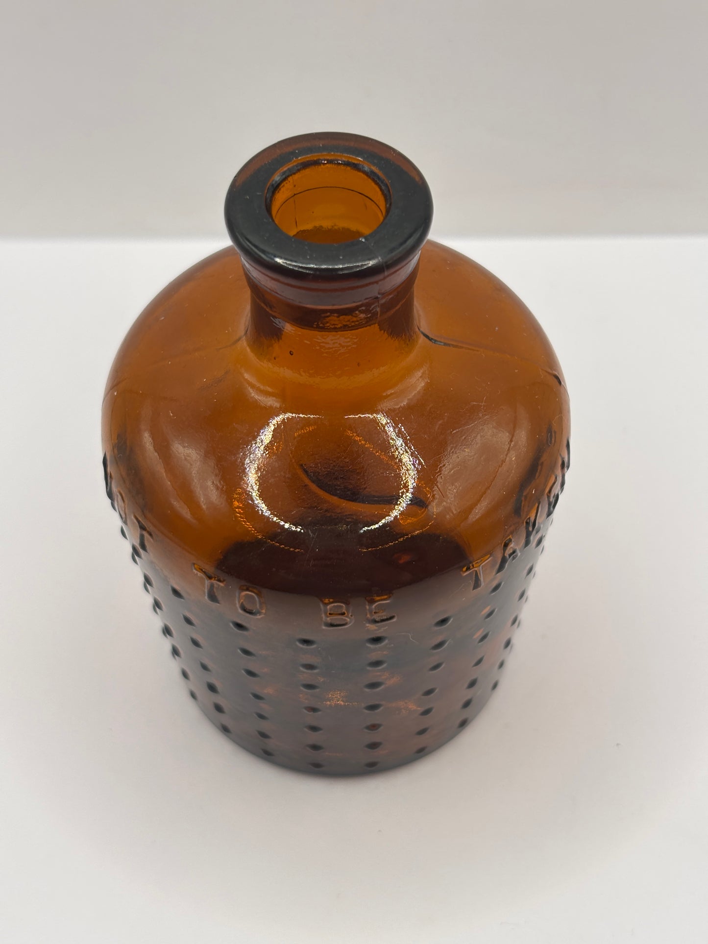 Old amber glass lysol bottle, Not to be taken (a)