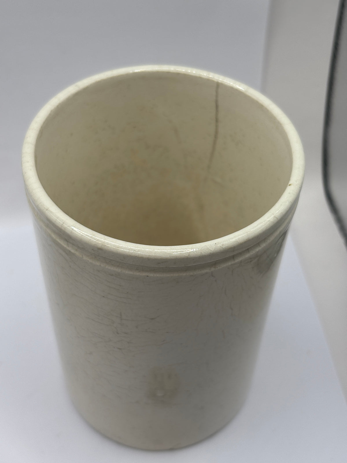 Old plain smooth mailing stoneware marmalade jar (aa)