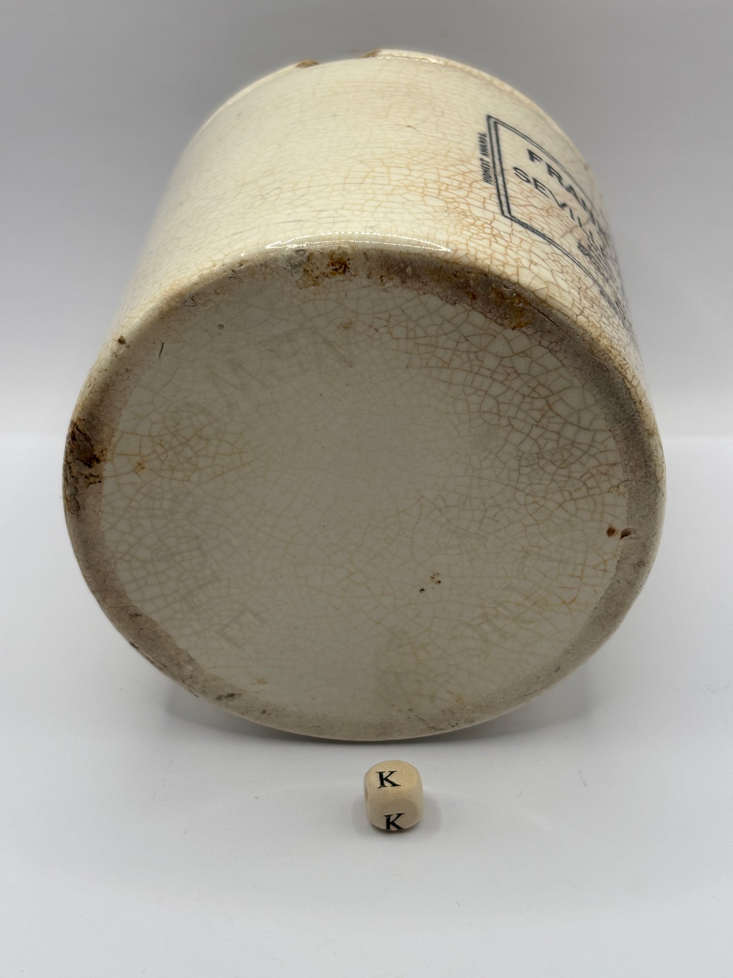 Old 2lb Frank Cooper marmalade jar. Damaged