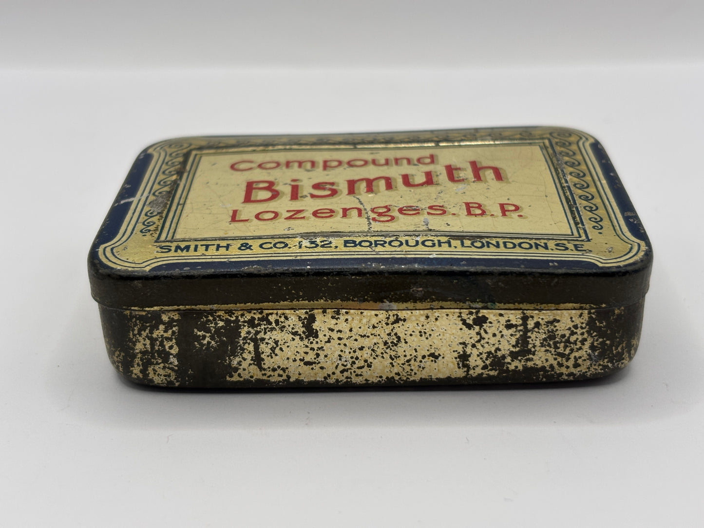 Old advertising tin,compound bismuth lozenges