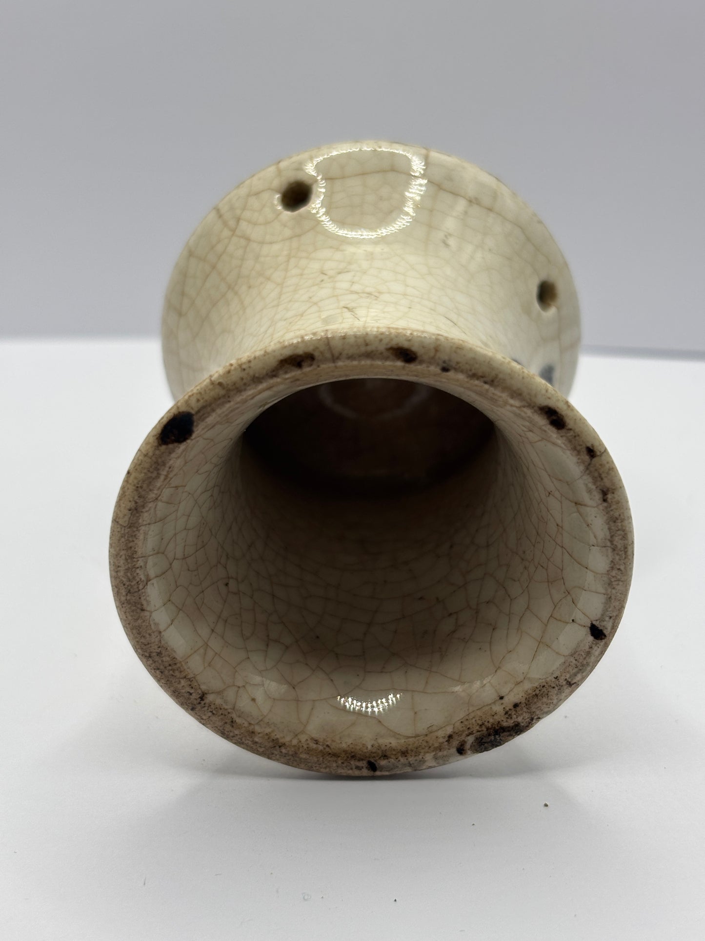 Old advertising pie funnel, The Gourmet Pie funnel, stained & crazed