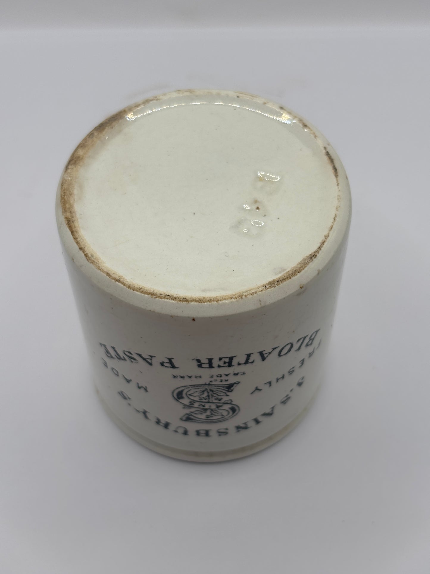 Old sainsburys advertising pot, Bloater paste