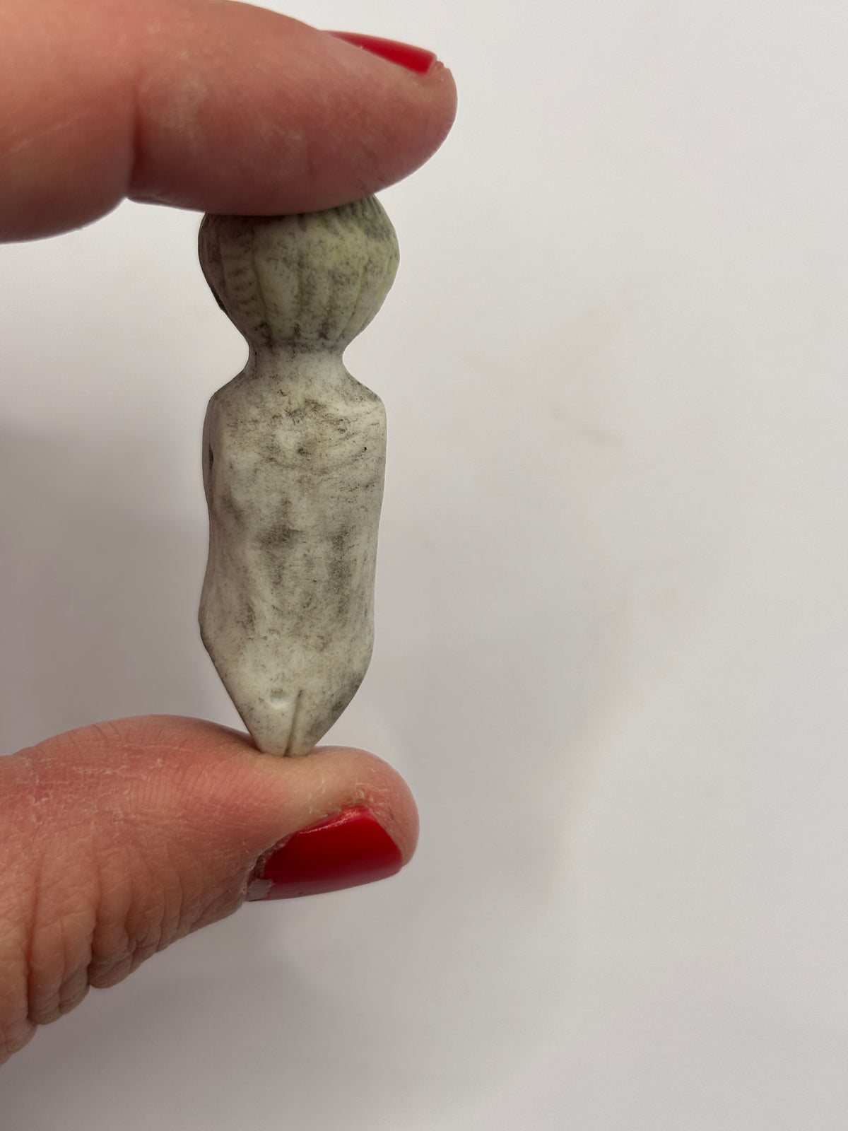 Old mini stoneware doll, armless & legless