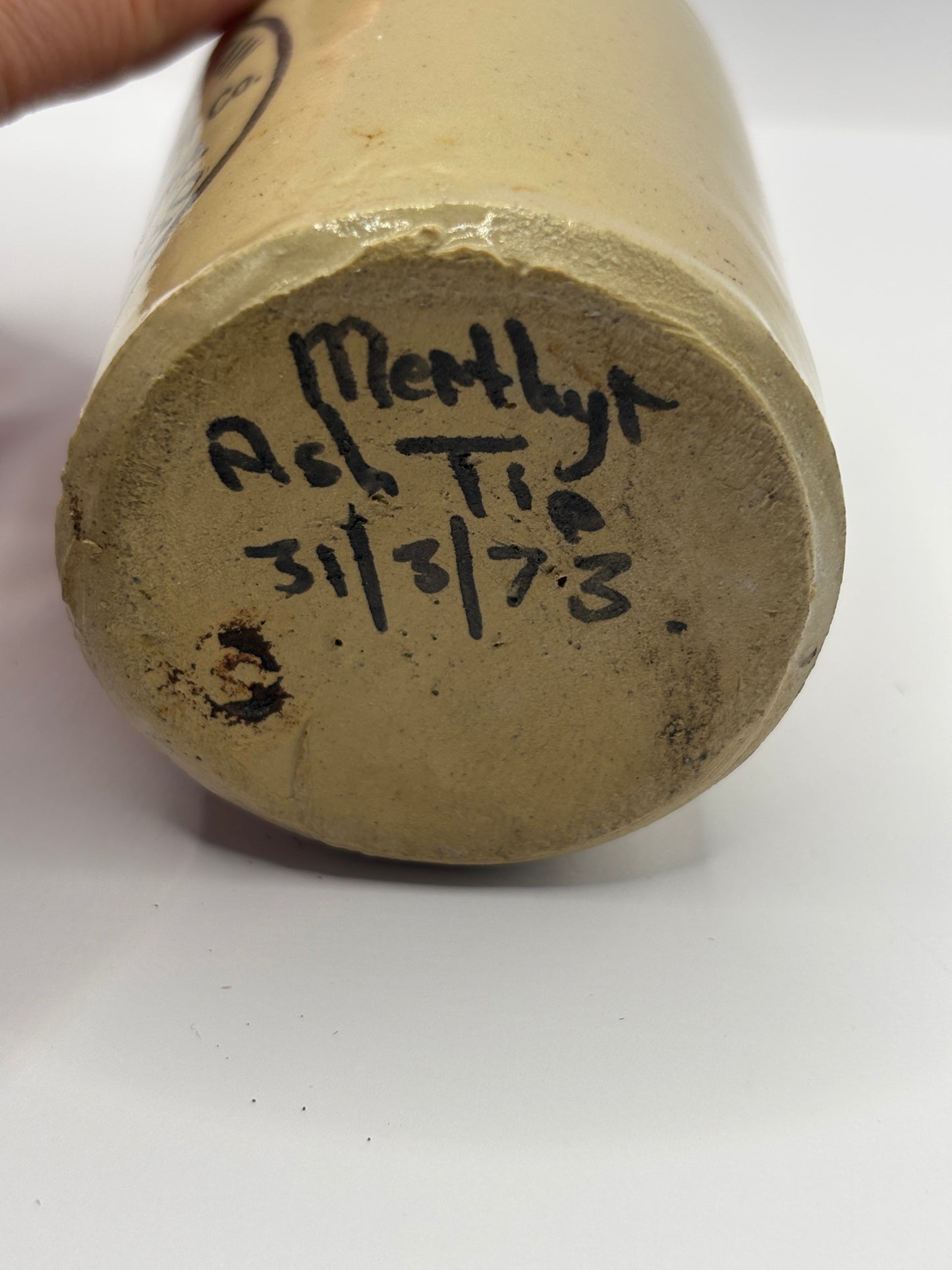Old advertising bottle, The Leicester magic jet stain