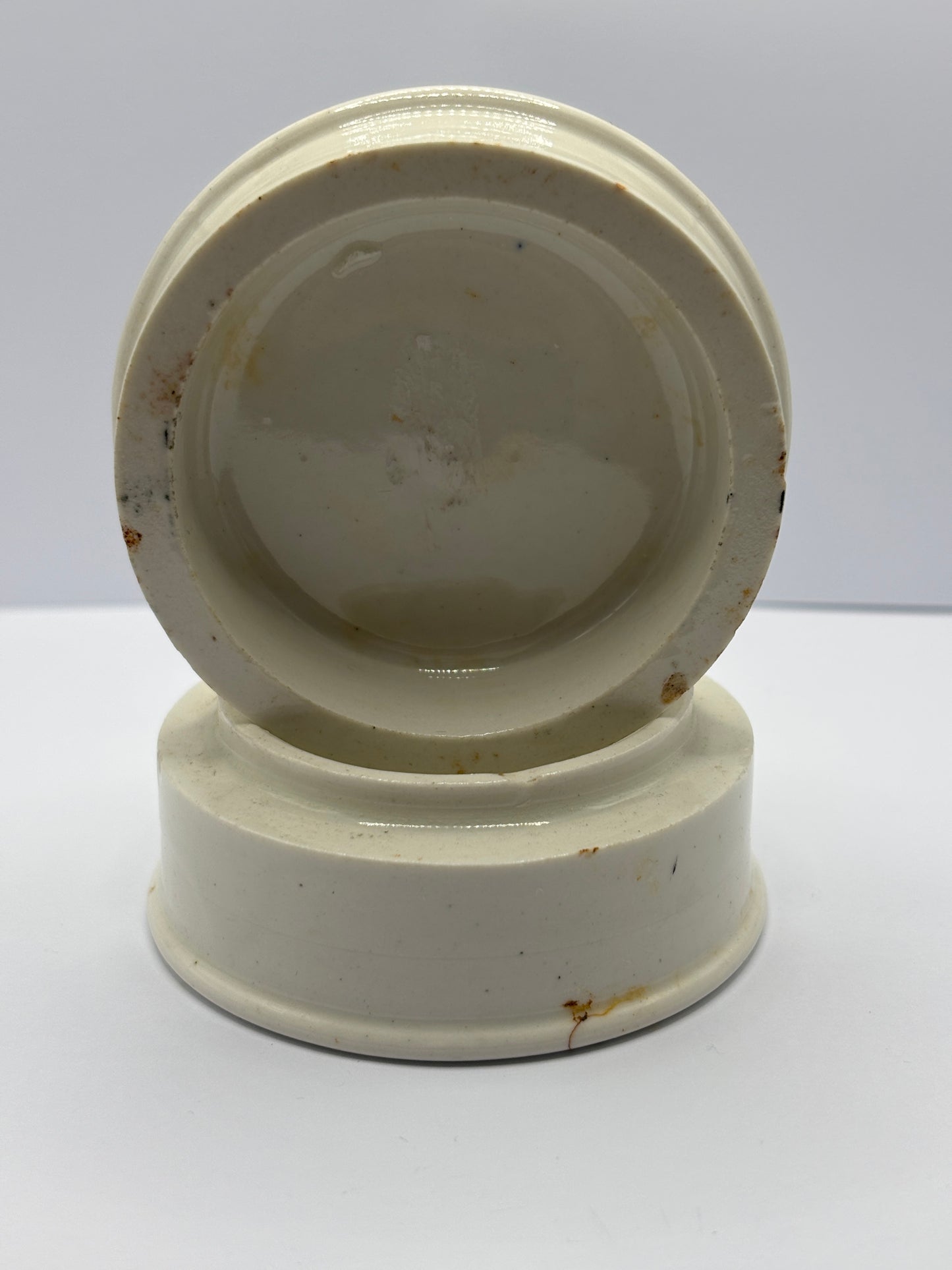 Old Woods advertising pot lid and base