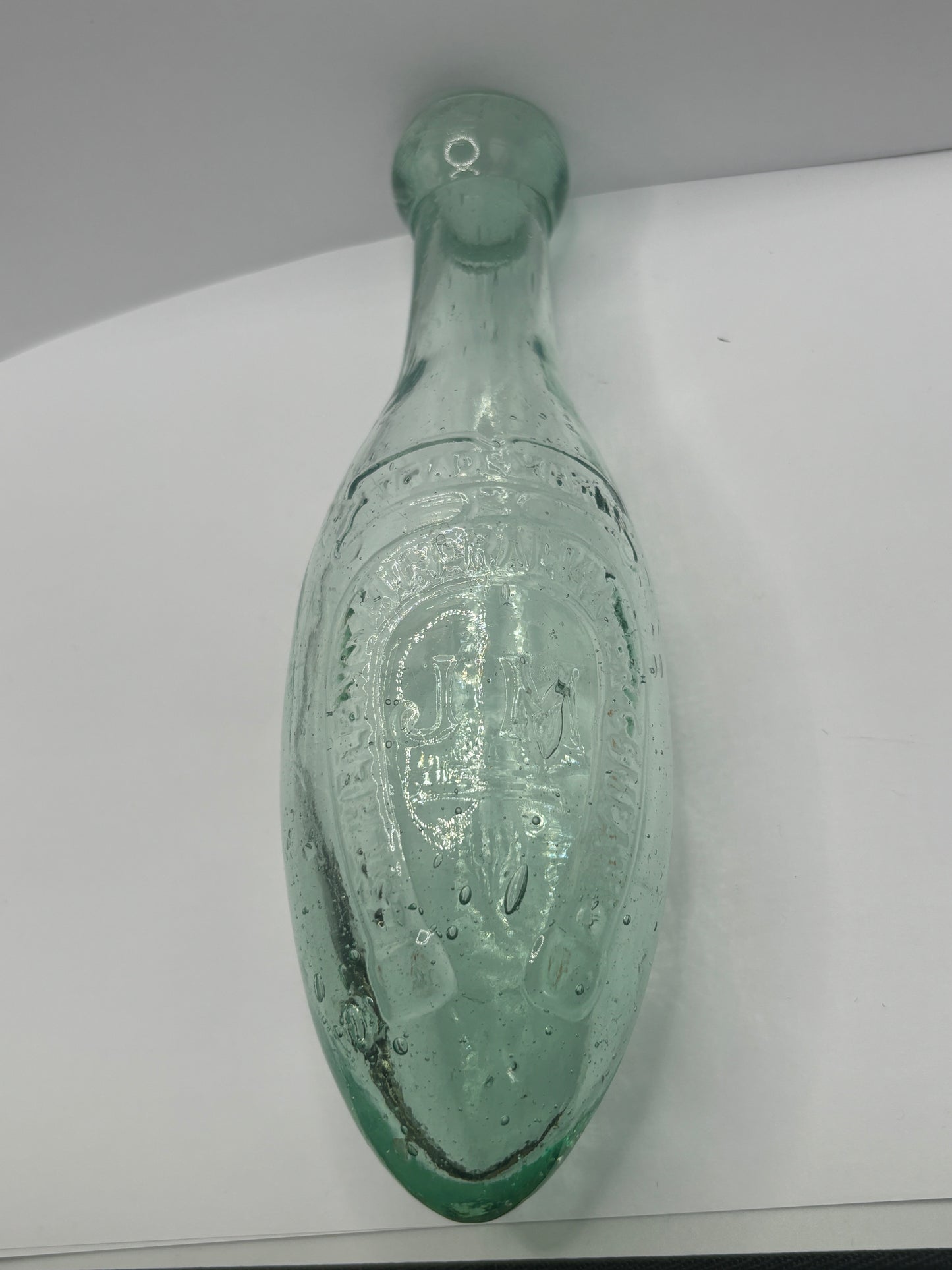 St Helens mineral water company, round bottom torpedo/hamilton bottle