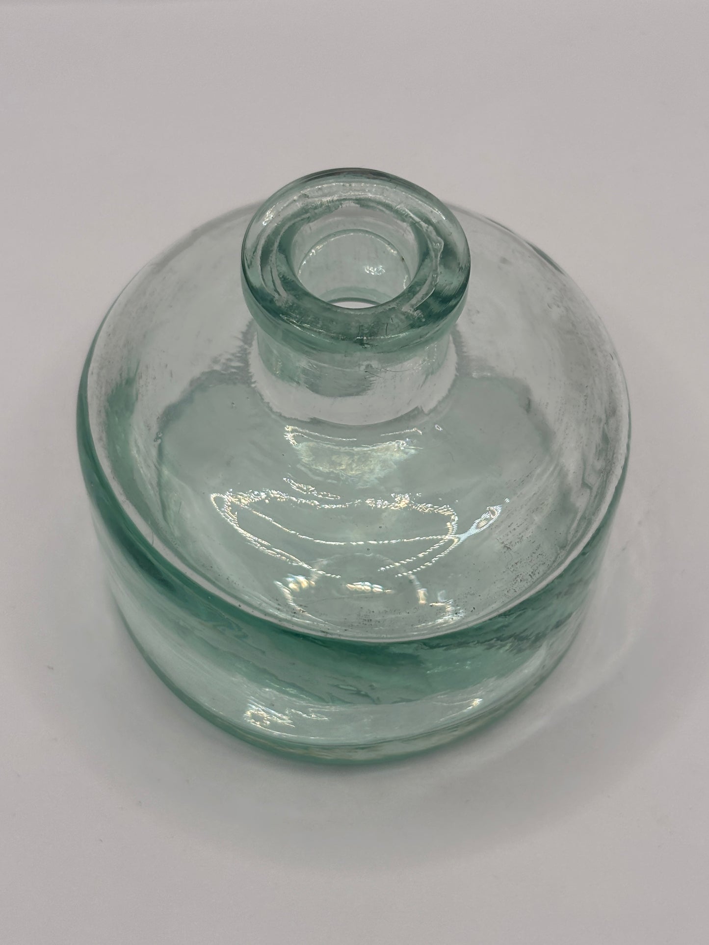 Old large round inkwell, ink bottle