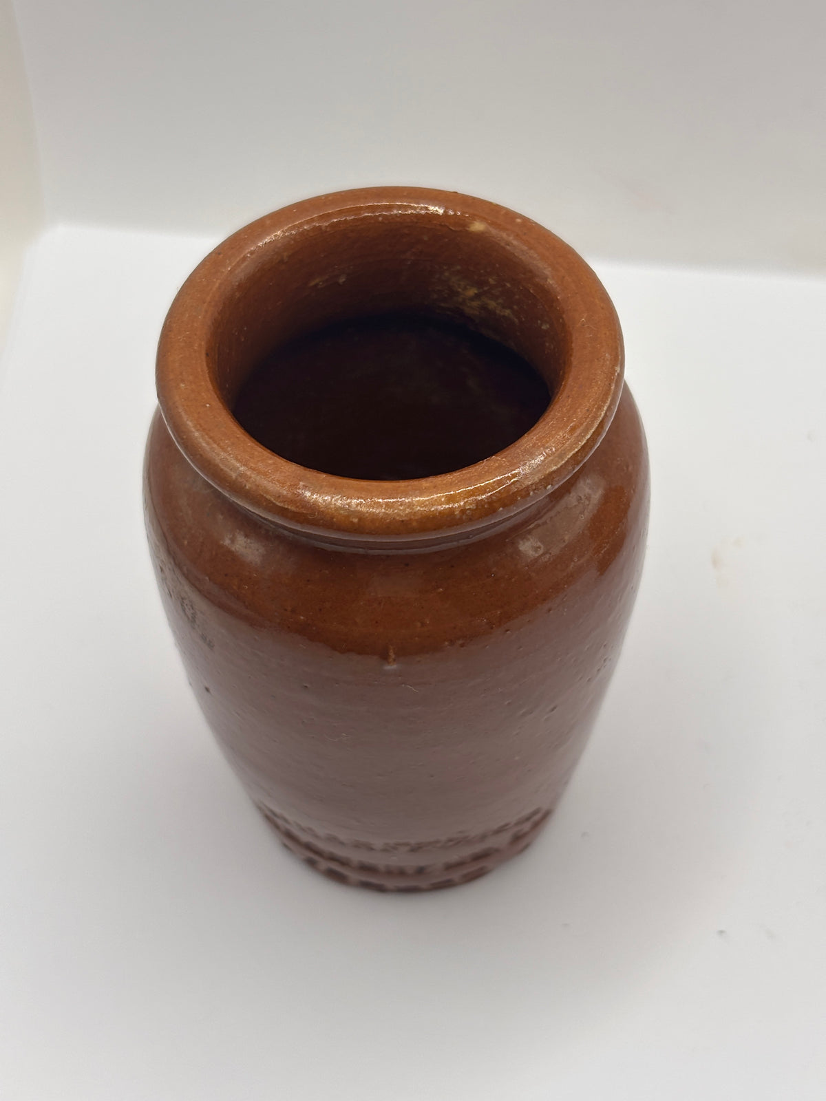 Old advertising cream pot, Wharfdale creamery, Ilkley