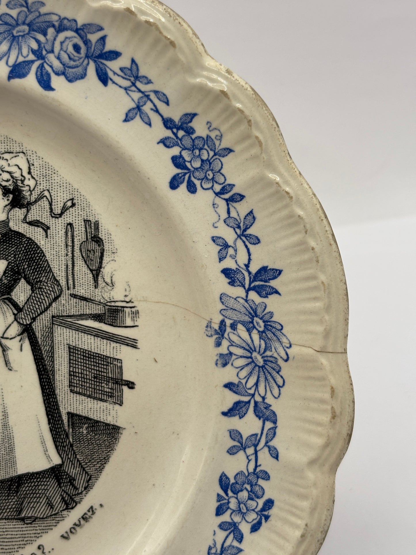Old french plate