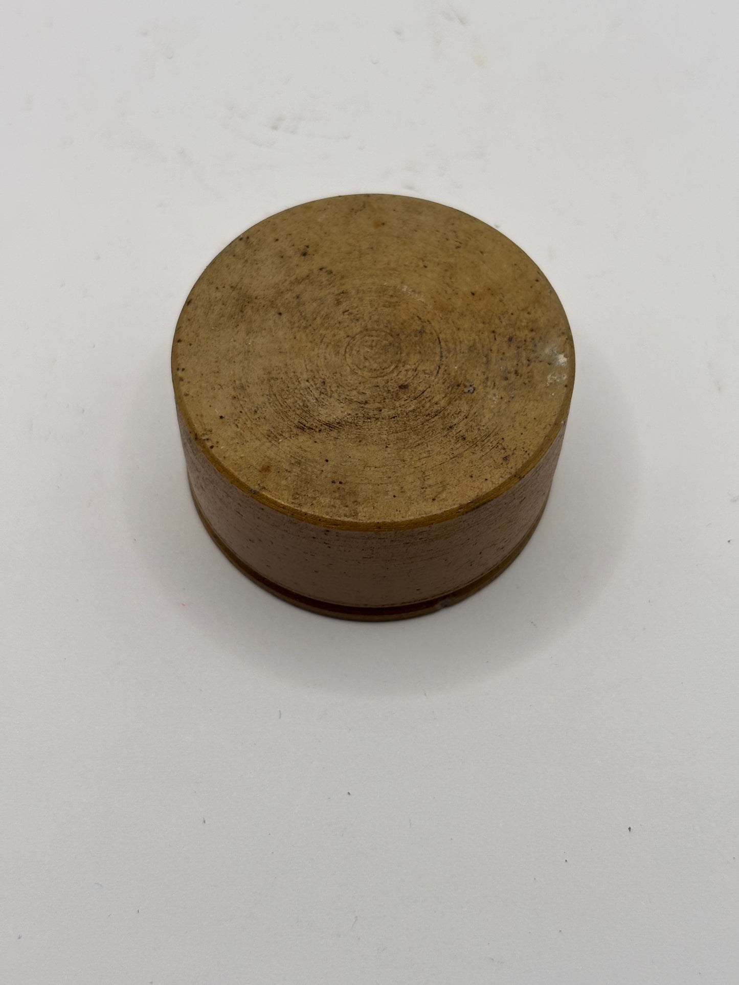 Small brown stoneware ointment dish