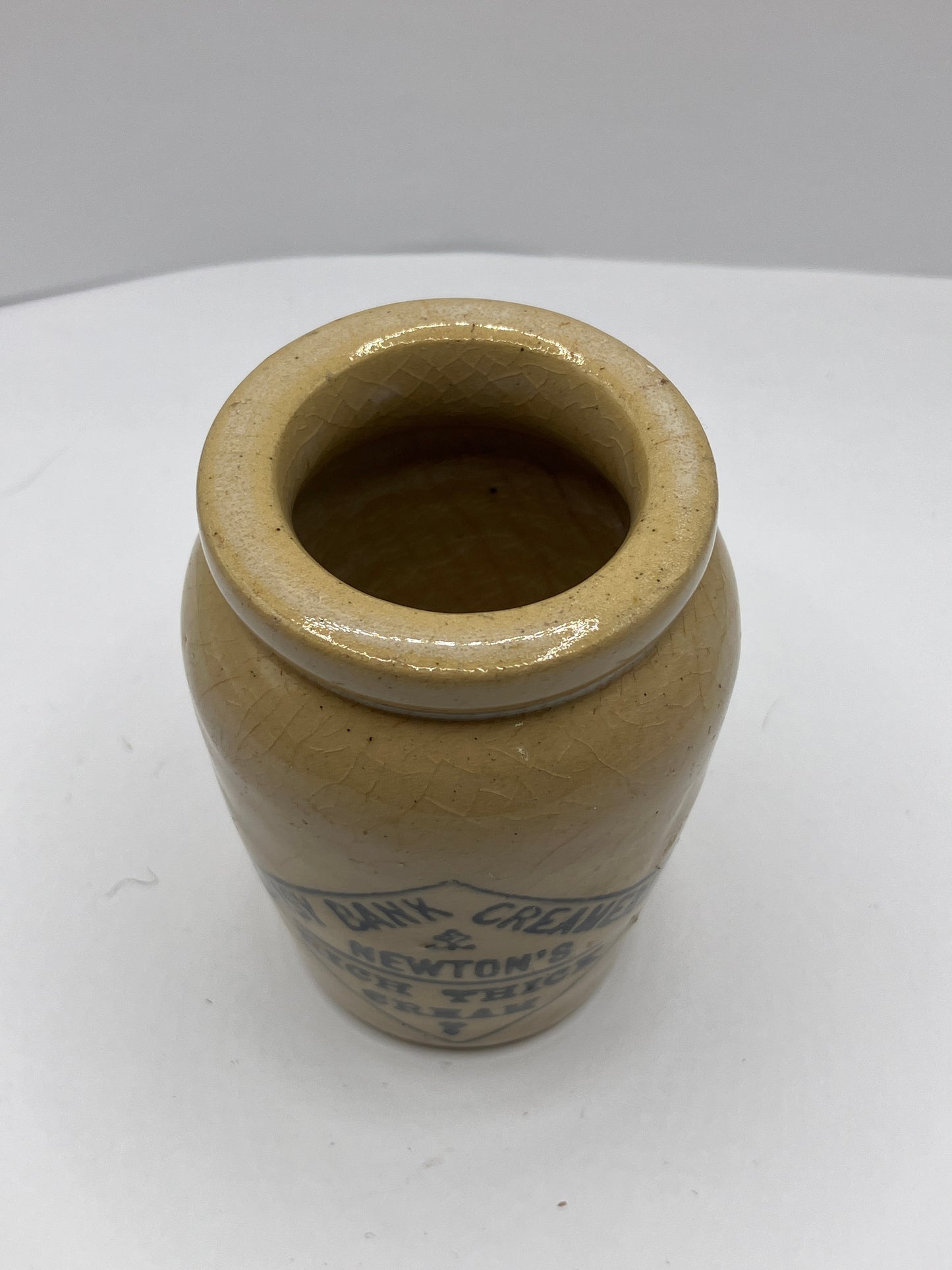 Daisy bank creamery, stoneware cream pot