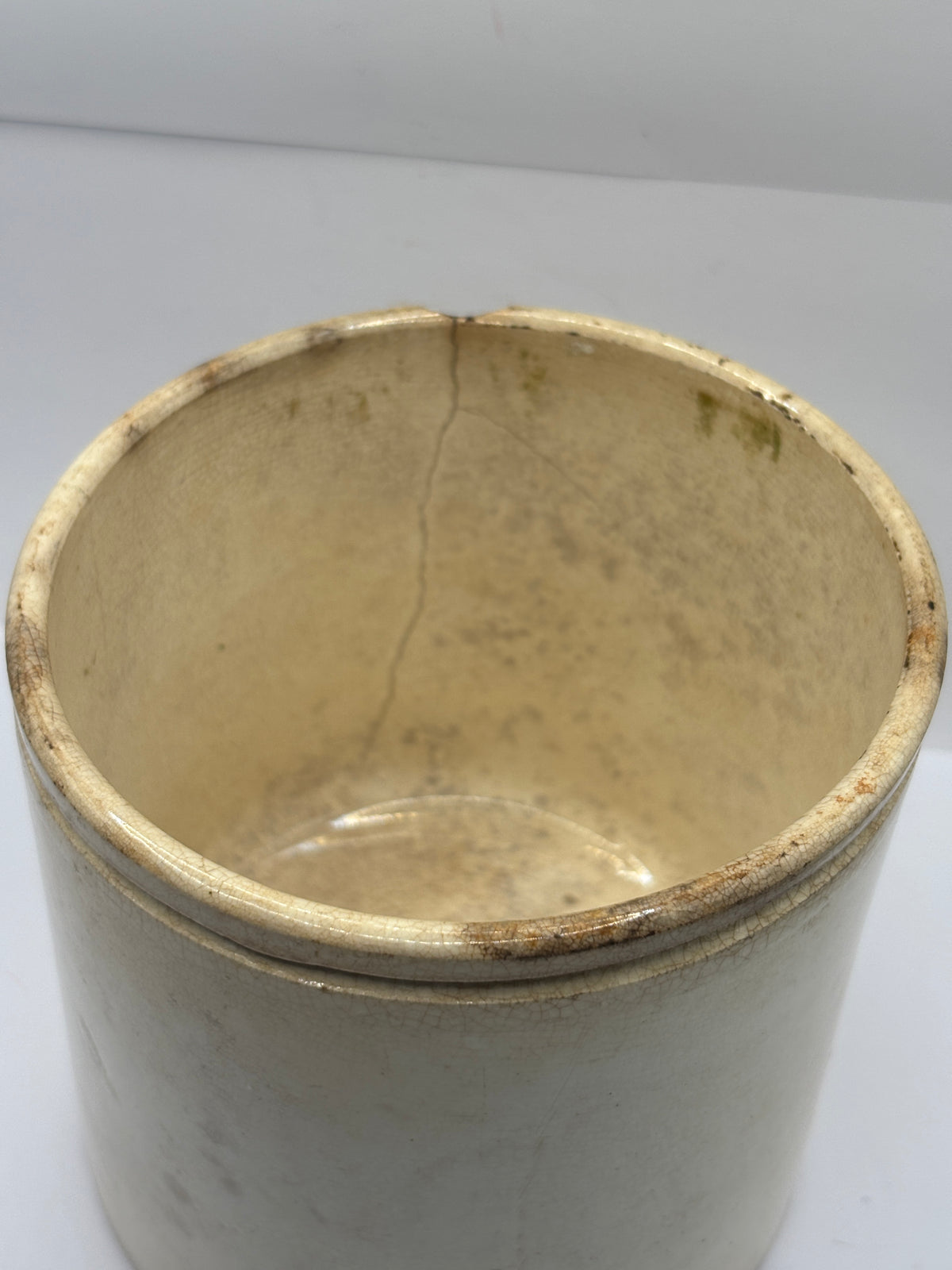 Huge Rare 4lb stoneware marmalade pot, James Keiller Dundee marmalade. Damaged