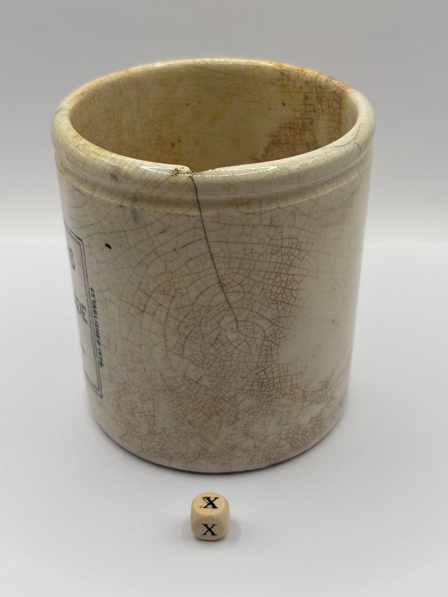 Old 1lb frank coopers marmalade jar.  Damaged (x)