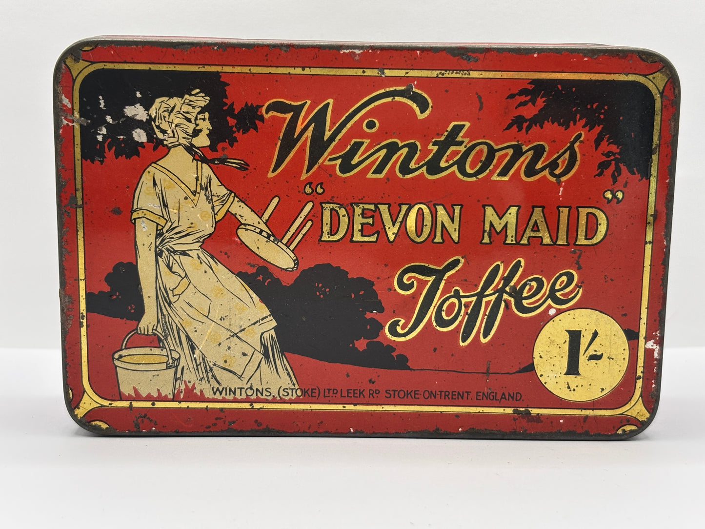 Old advertising tin, Wintons Devon maid toffee