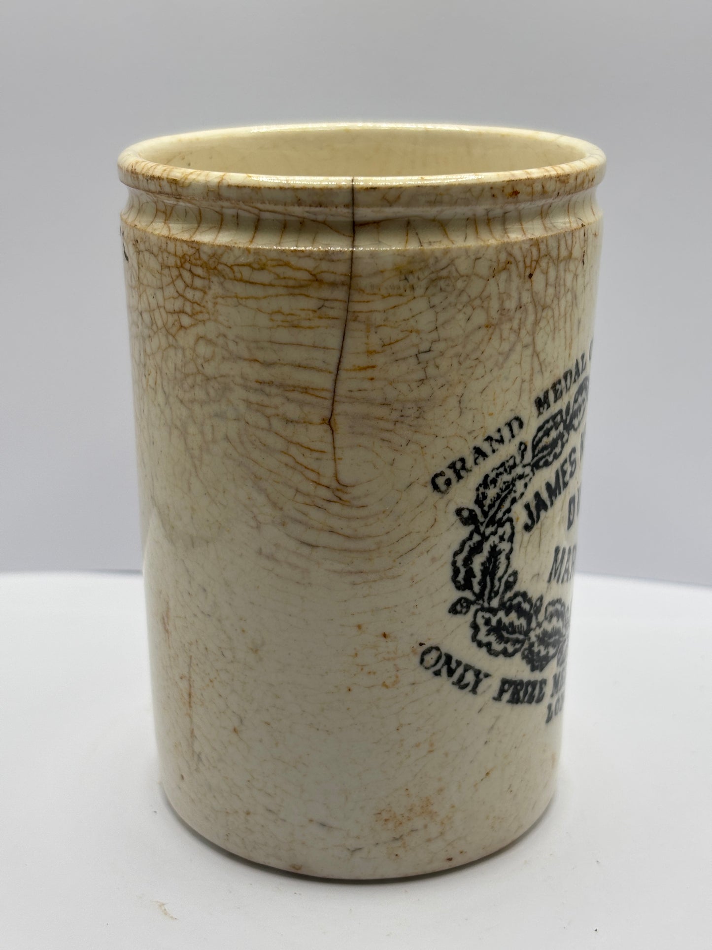 Old 1lb James Keiller Dundee marmalade jar. Hairline