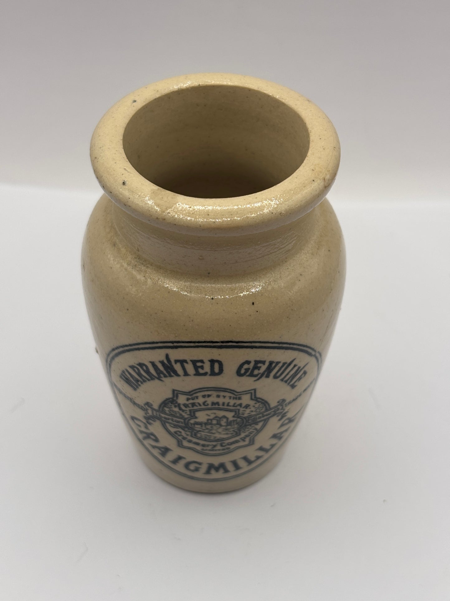 Old advertising cream pot, Craigmillar cream