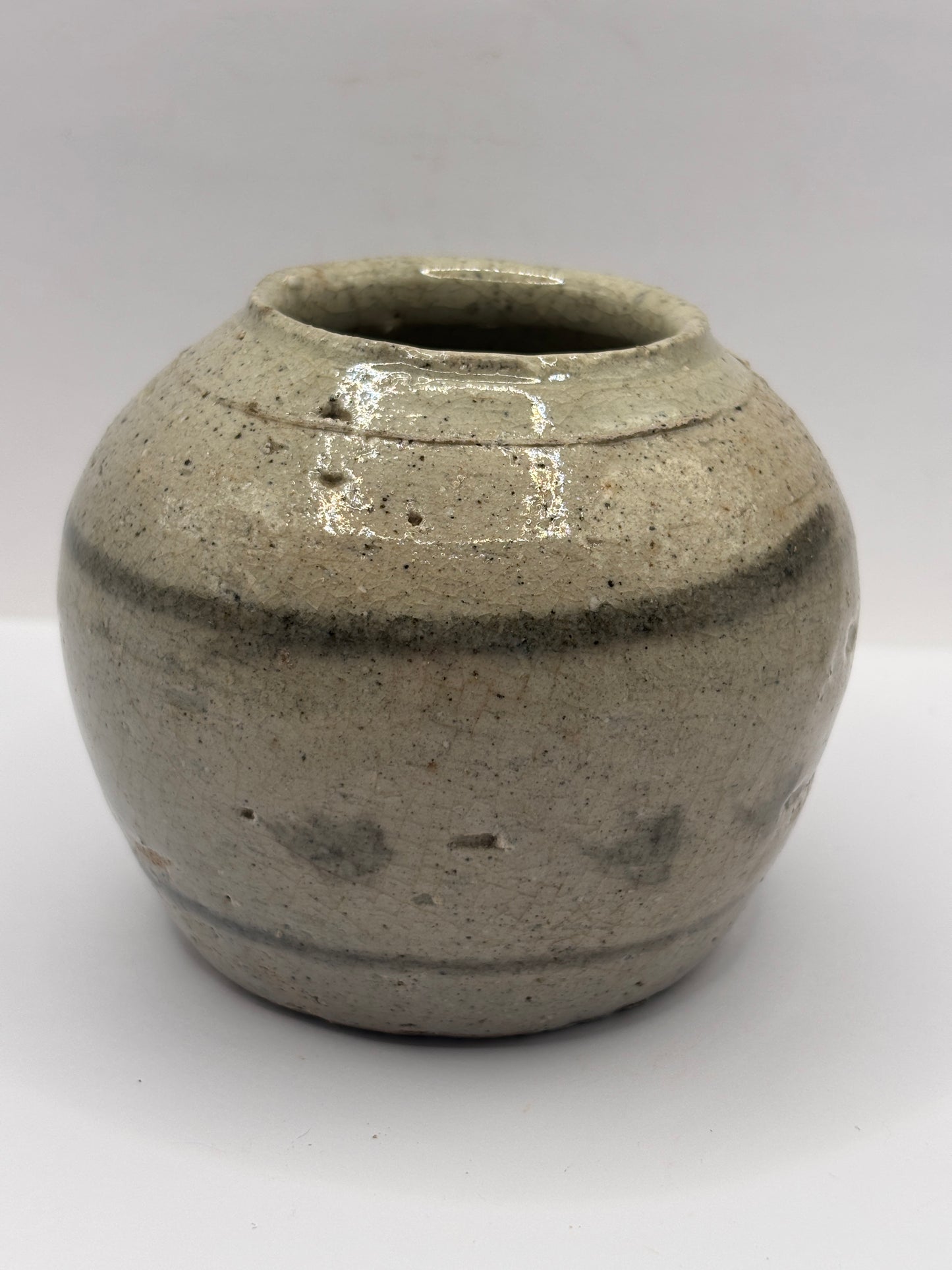 Old stoneware ginger jar
