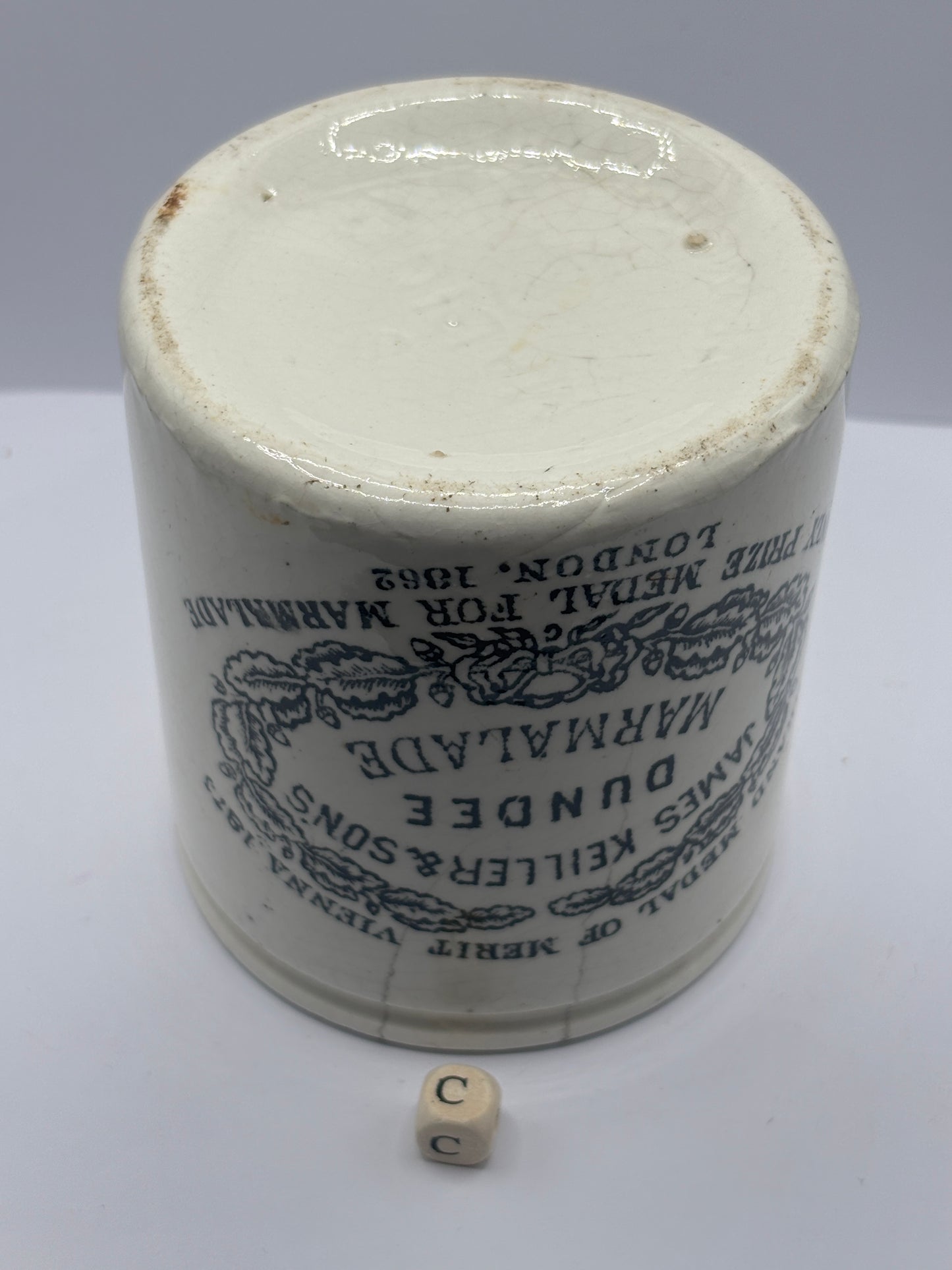 Old 1lb James Keiller dundee marmalade jar (c)