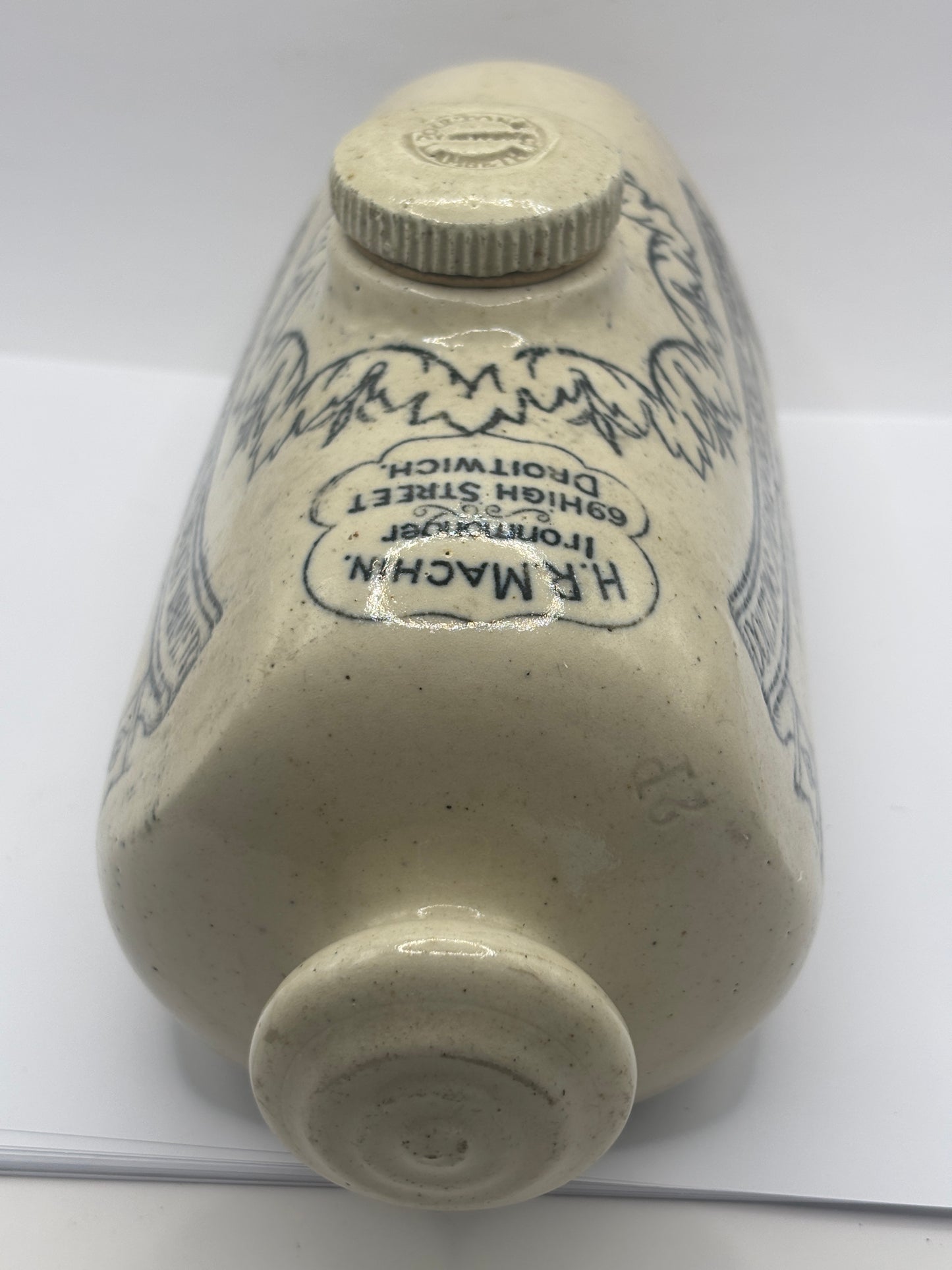 Old Doultons advertising footwarmer. Doultons improved foot warmer
