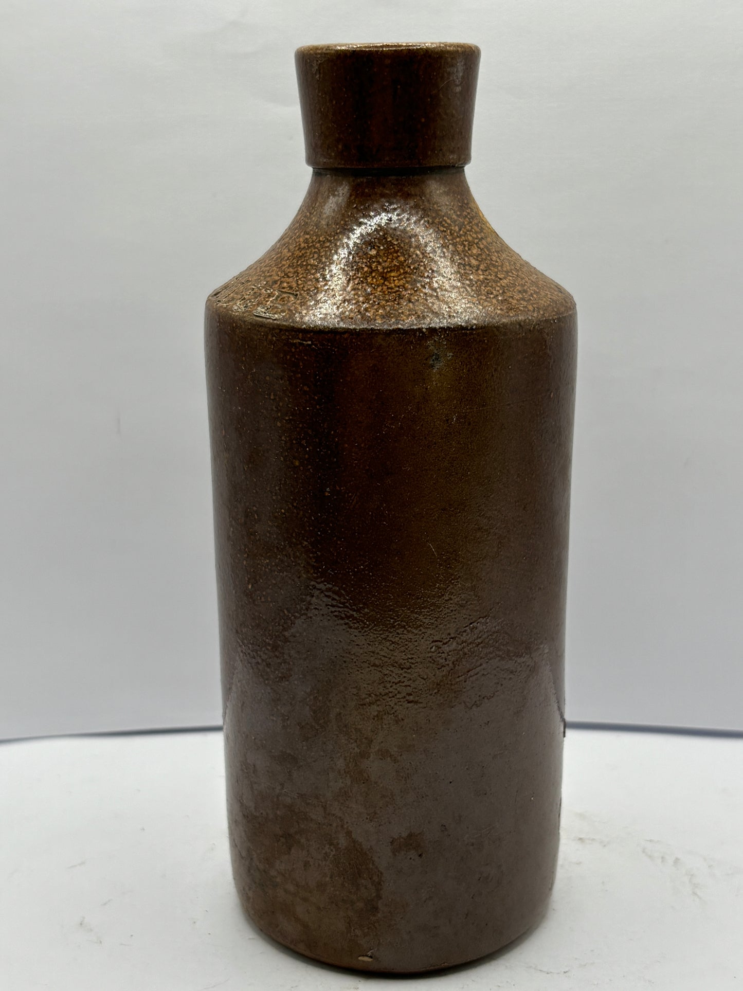 Old brown stoneware ink bottle