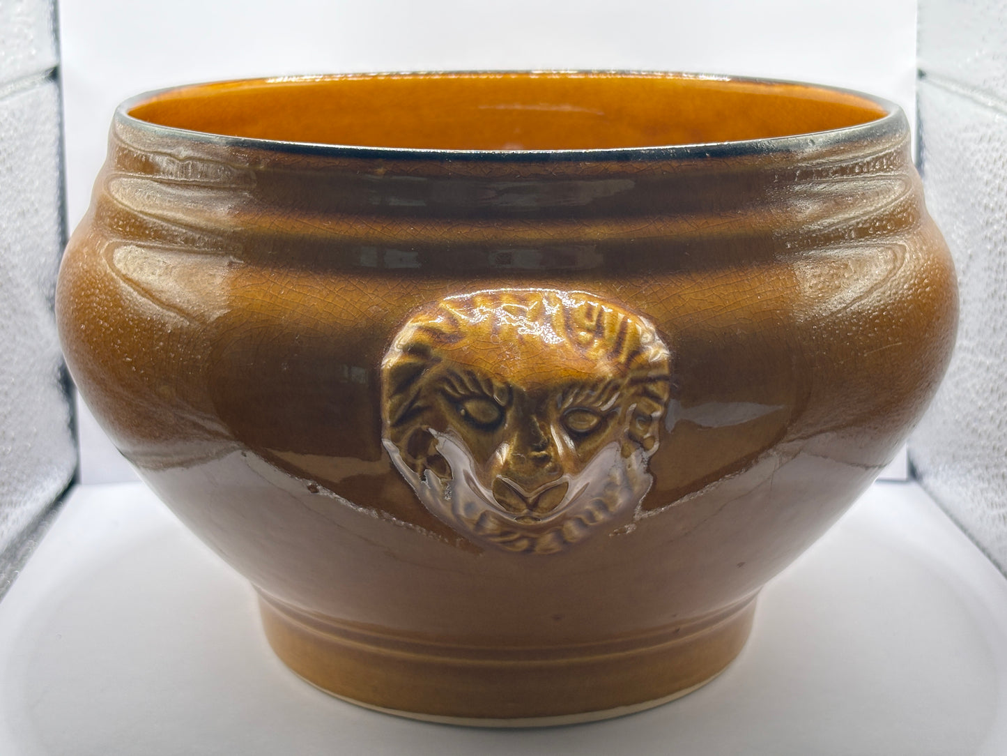 Large Vintage French tureen soup bowl, lions head