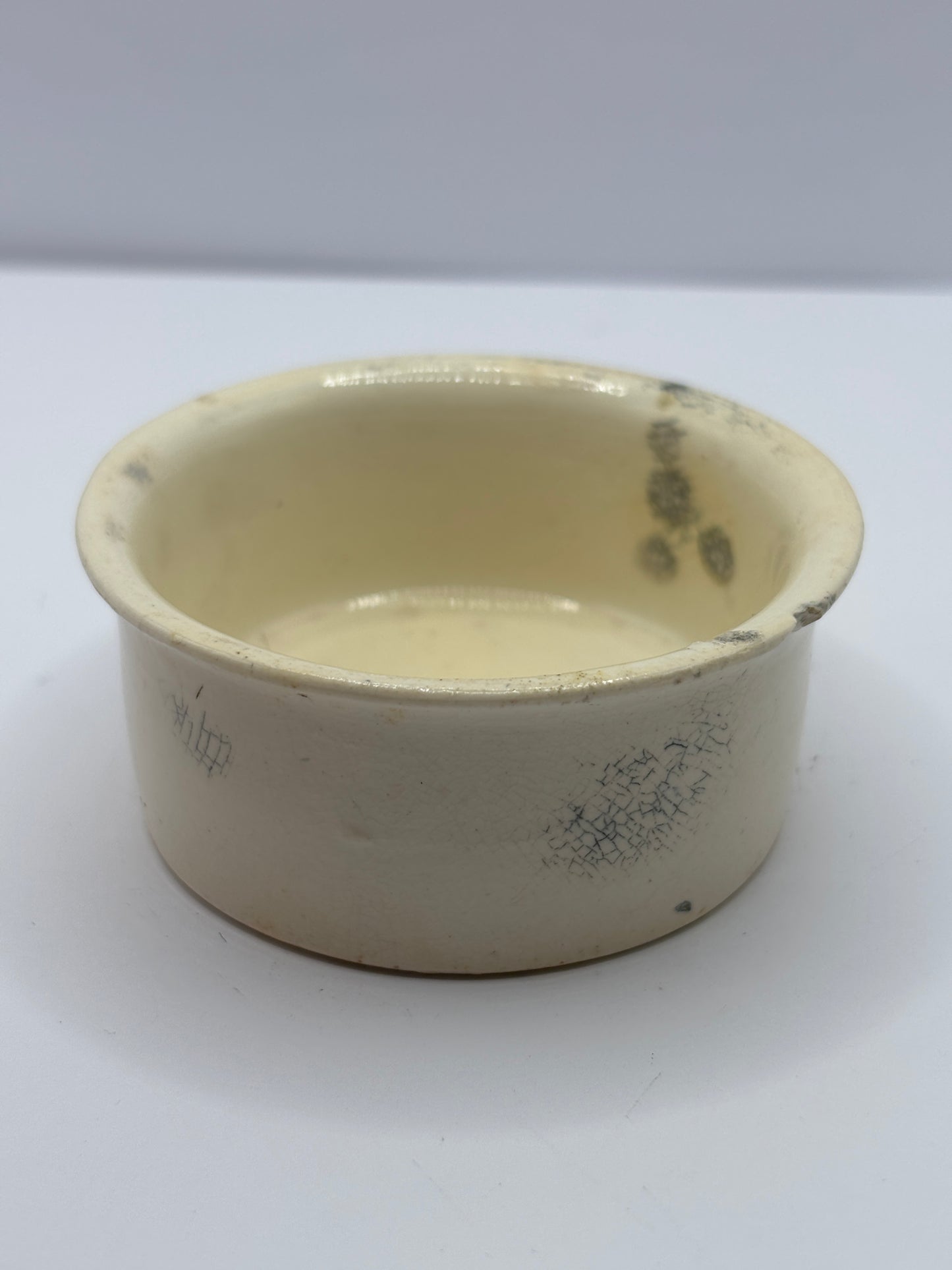 Small Plumtree home potted meats advertising pot