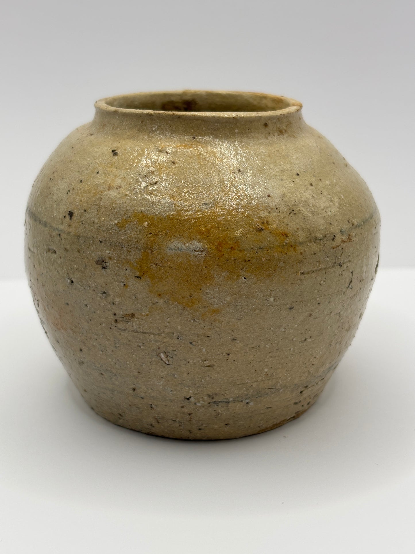 Old stoneware ginger jar (a)