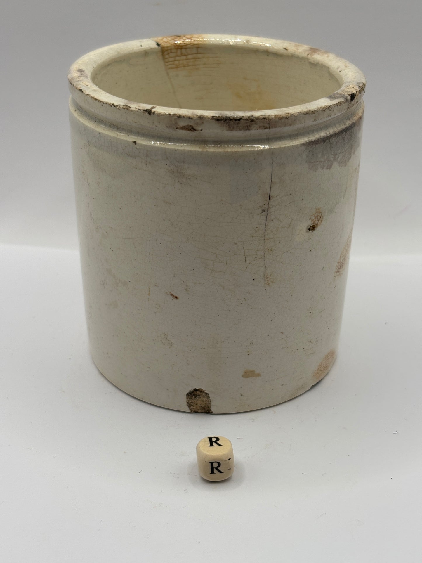 Old plain stoneware marmalade jar (R) Campbellfield