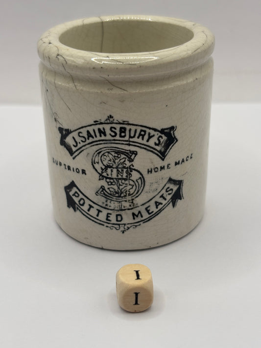 Old sainsburys advertising pot, home made potted meats (i)