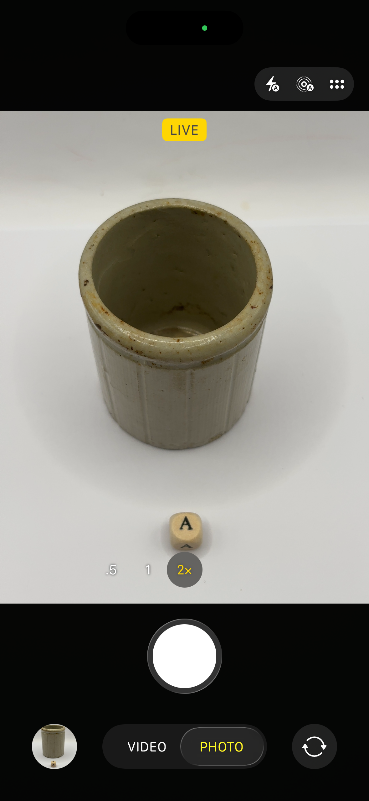 Old mini ribbed stoneware jam pot (a)