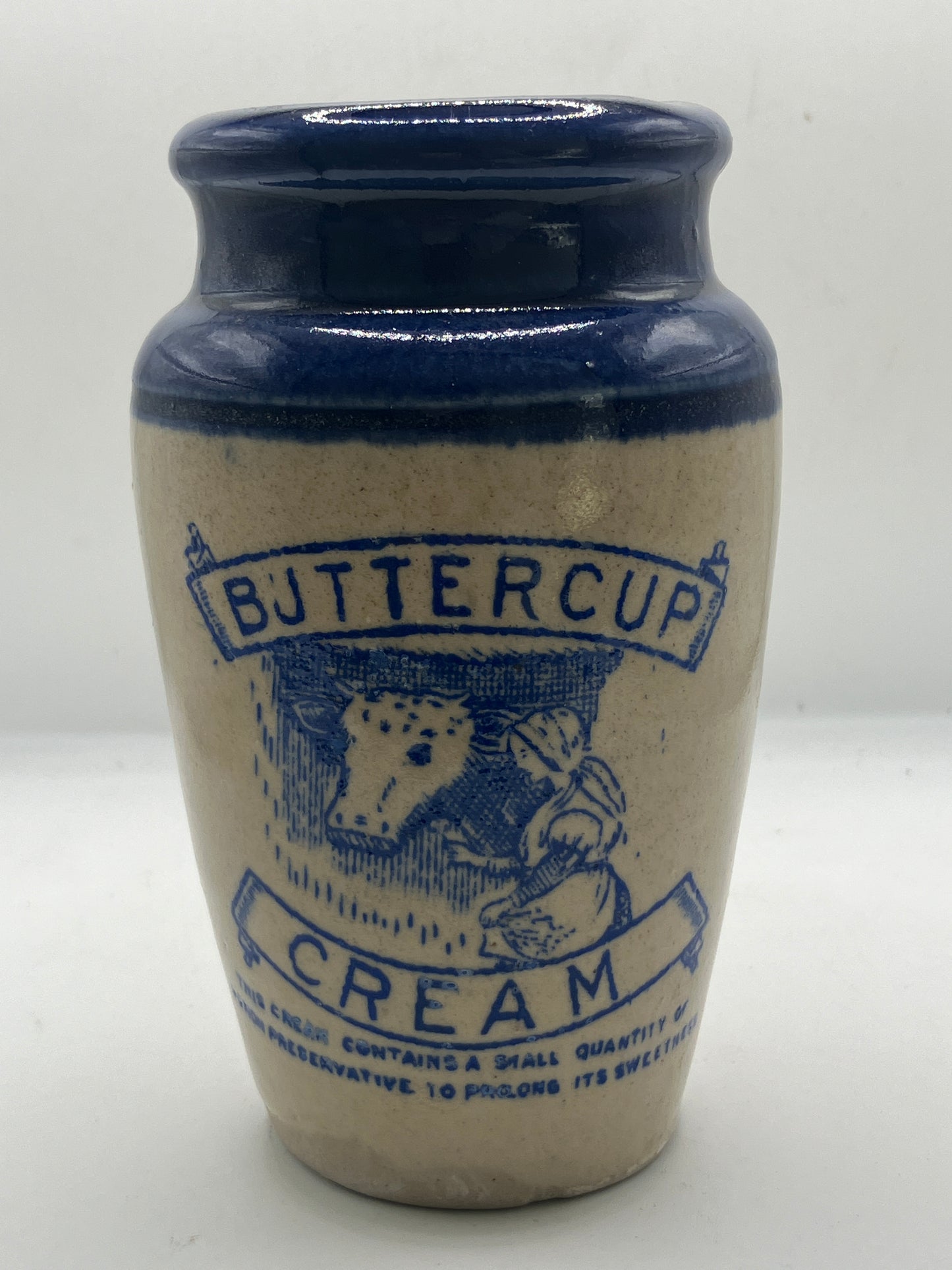 Large buttercup cream dairy pot, cream pot 12cms