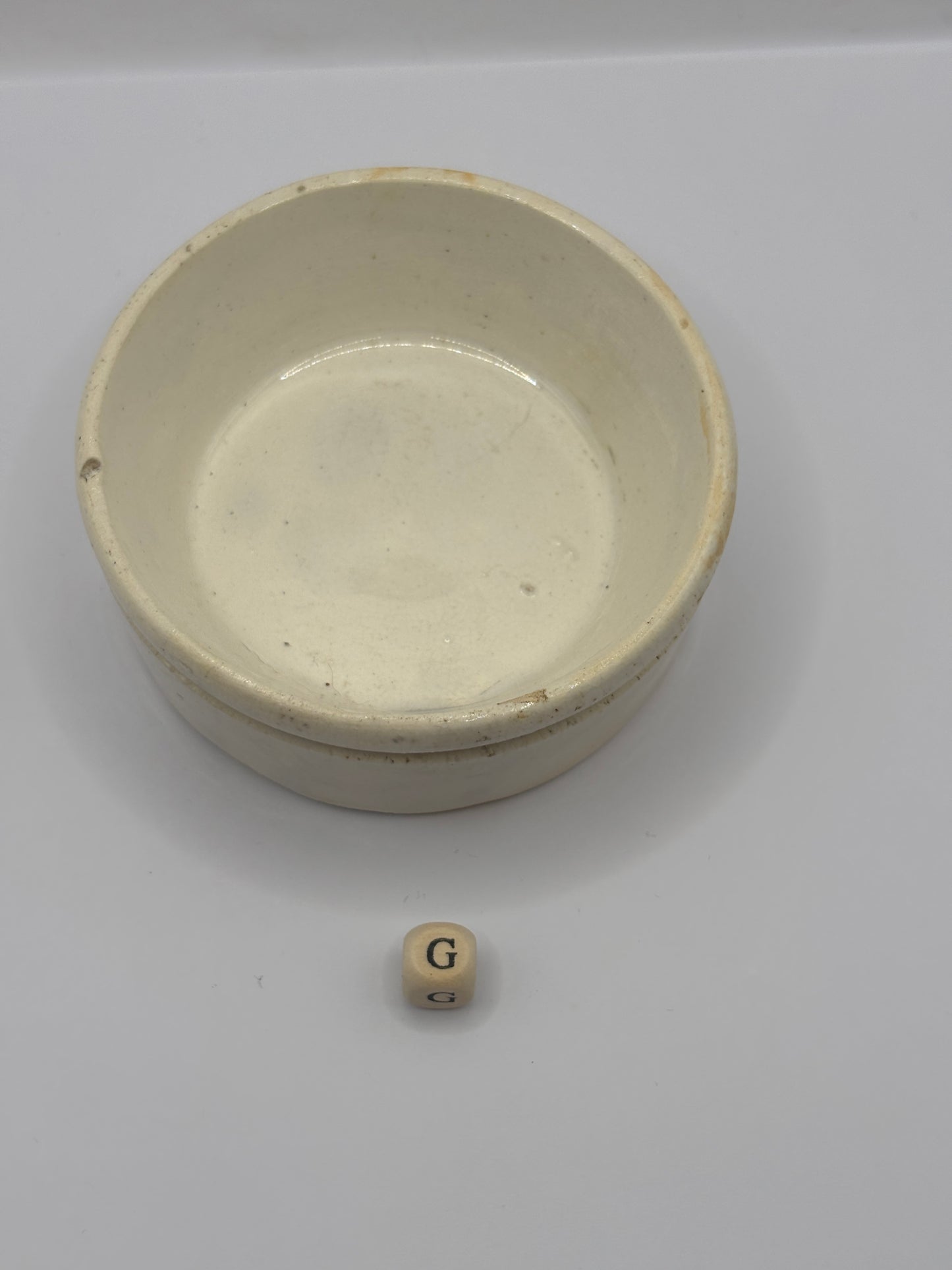 Old plain stoneware meat paste pot, potted meat (G)